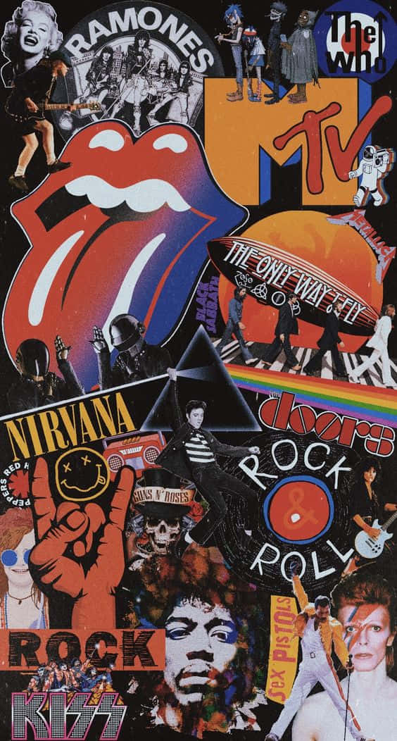 80s Iphone Music Band Background
