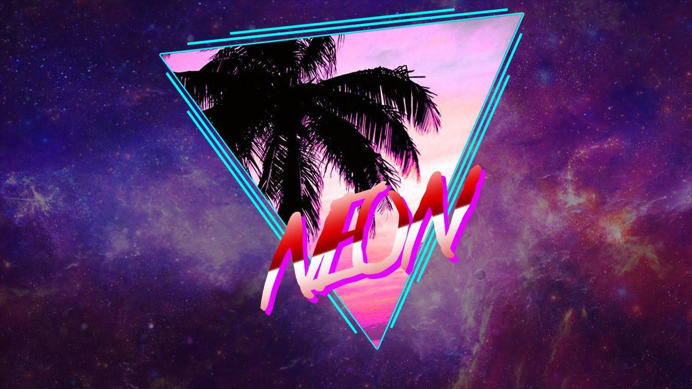 80s Neon Retro Background