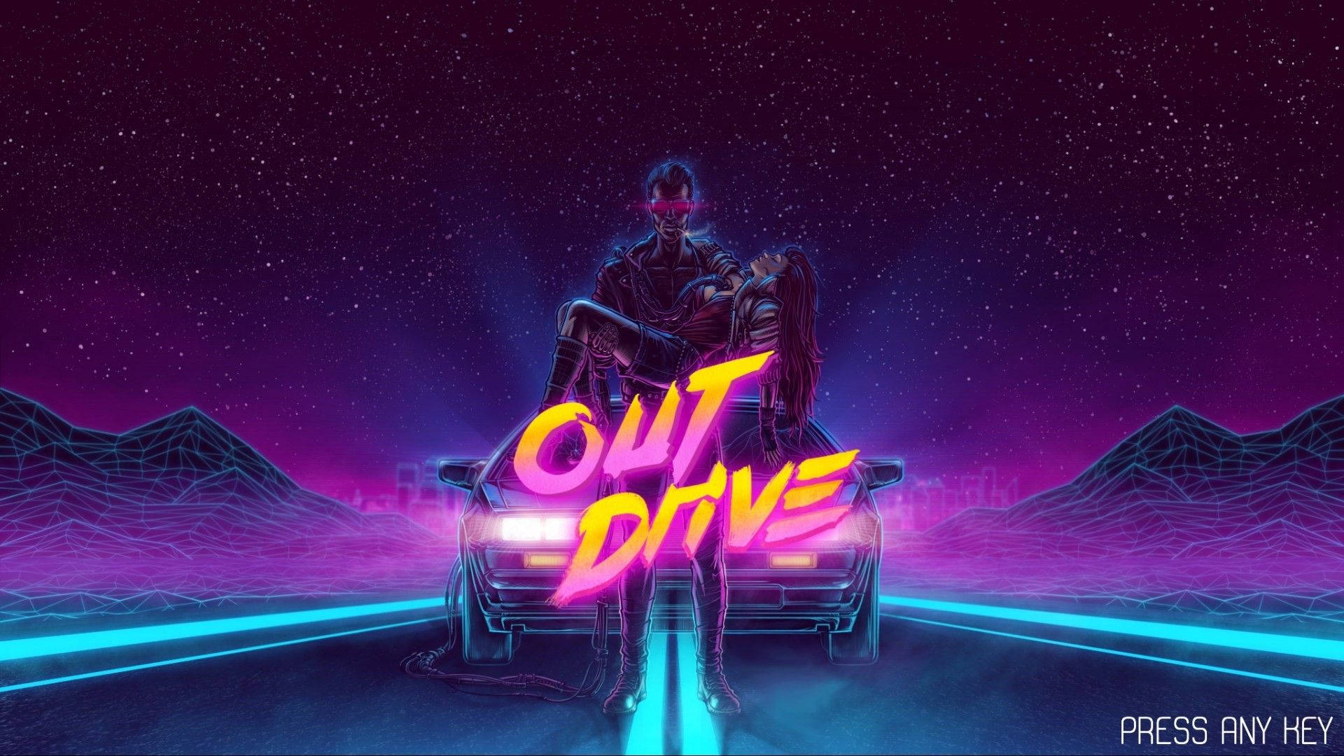 80s Retro Out Drive Background
