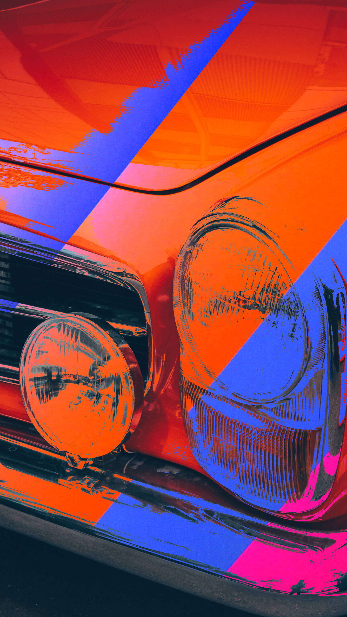 80s Retro Vintage Car Bumper Background