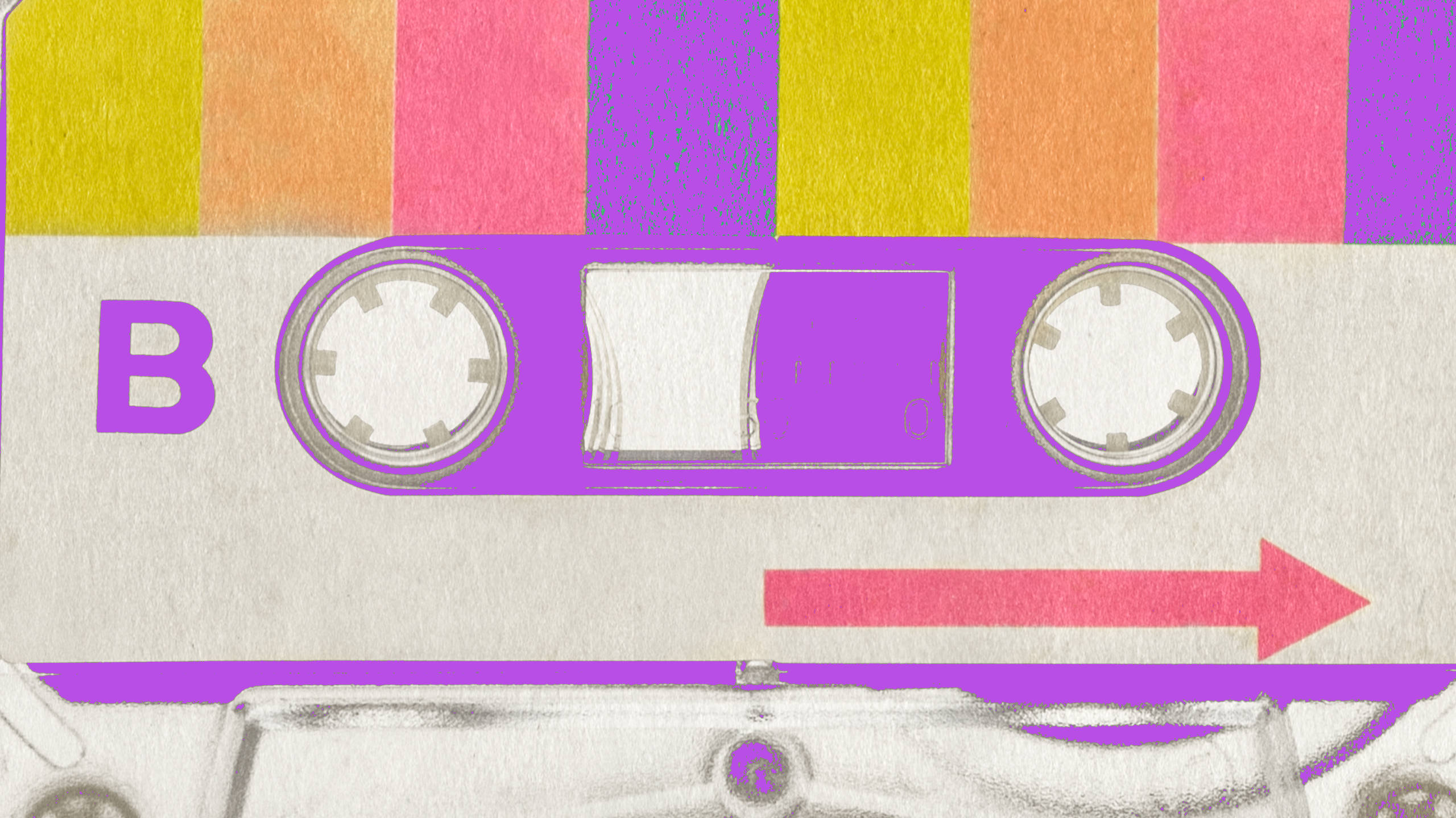 80s Retro Vintage Cassette Tape Background