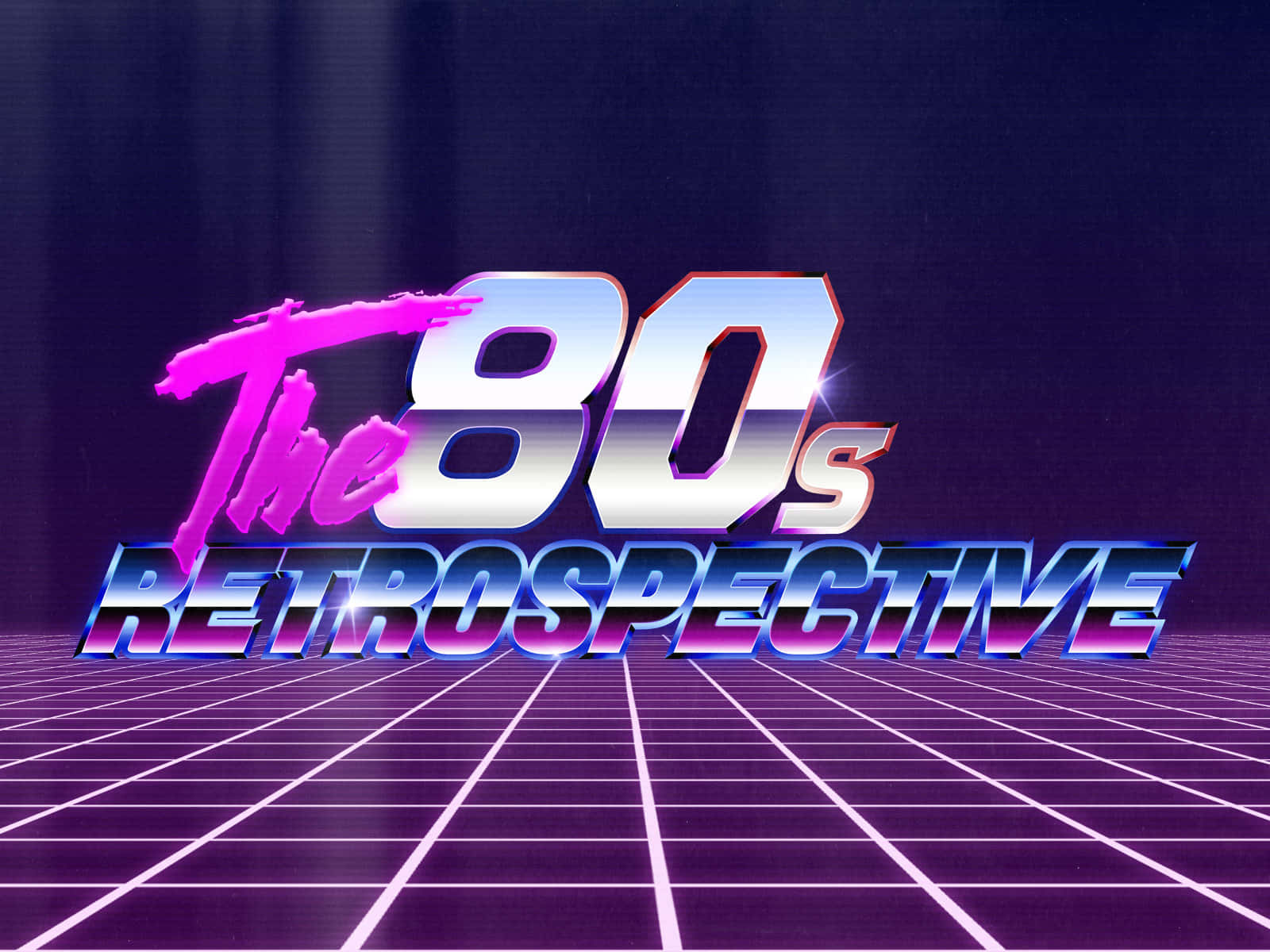 80s Retrospective Neon Grid