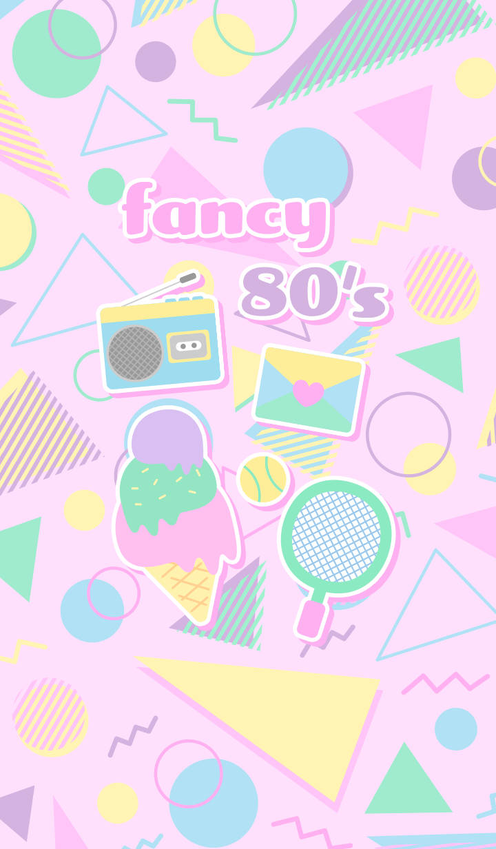 80s Style Pink Fancy Background