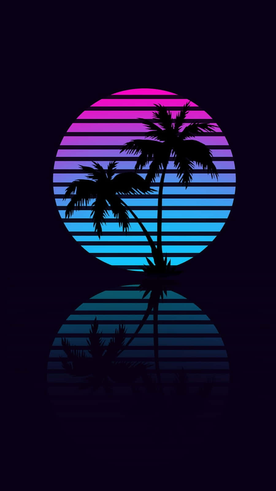 80s Vaporwave Neon Blue And Pink Aesthetic Background