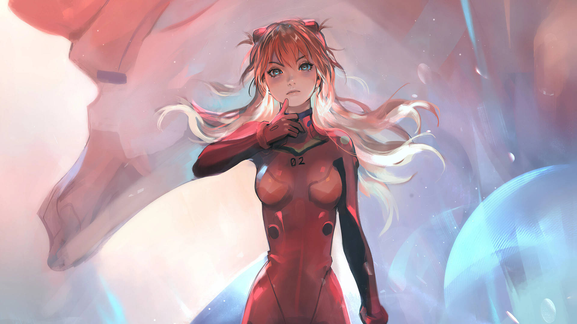 8k Anime Asuka Fanwork Background