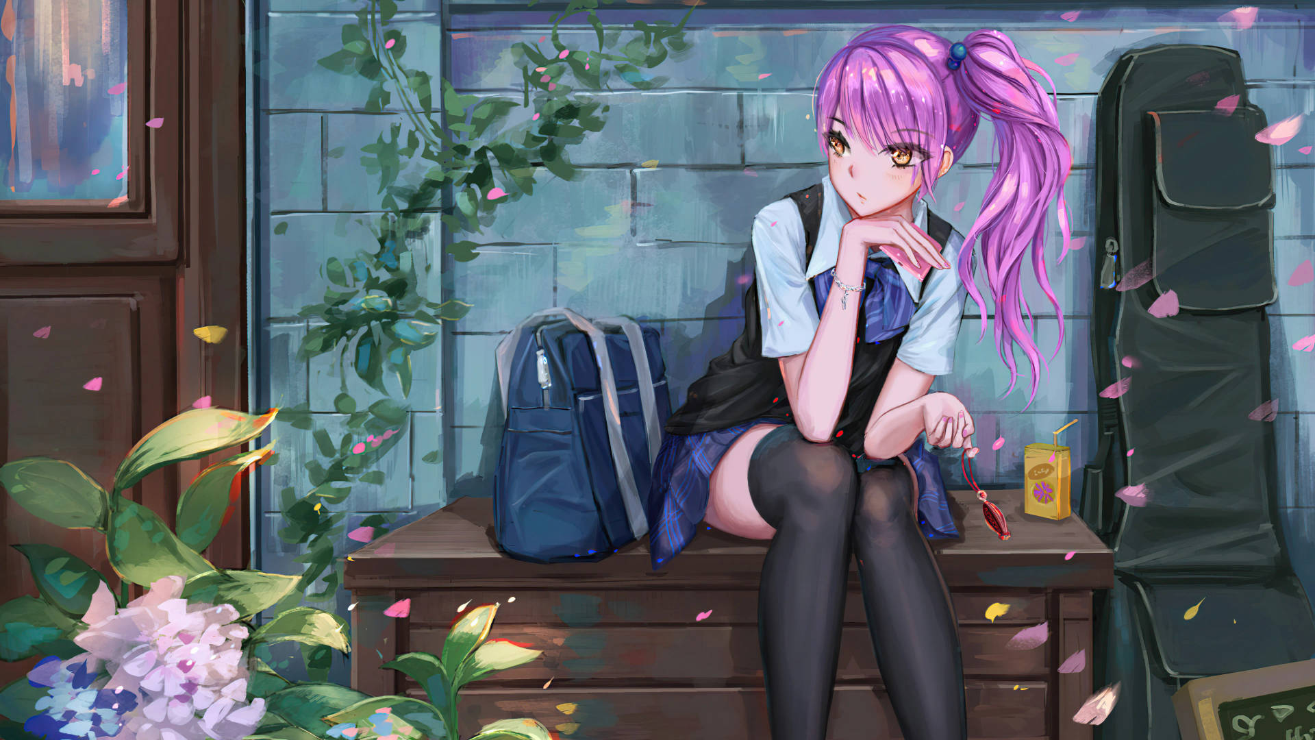 8k Anime Fantasy Schoolgirl