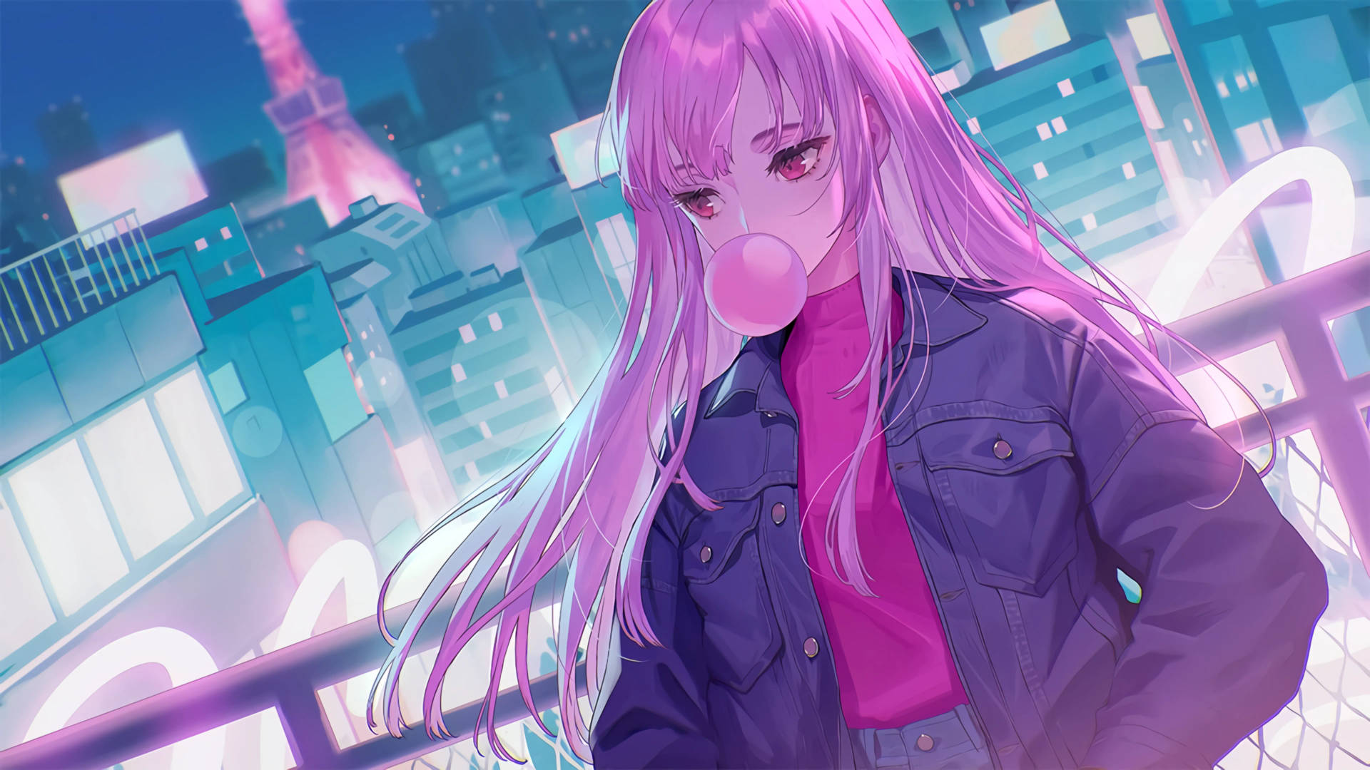 8k Anime Rapper Calli Background