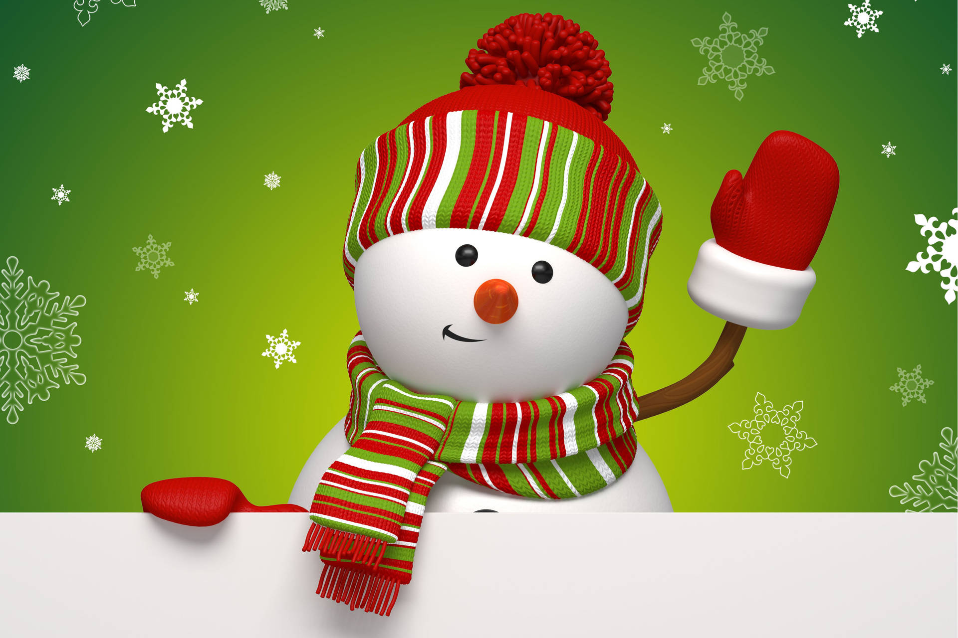8k Christmas Animated Snowman Background