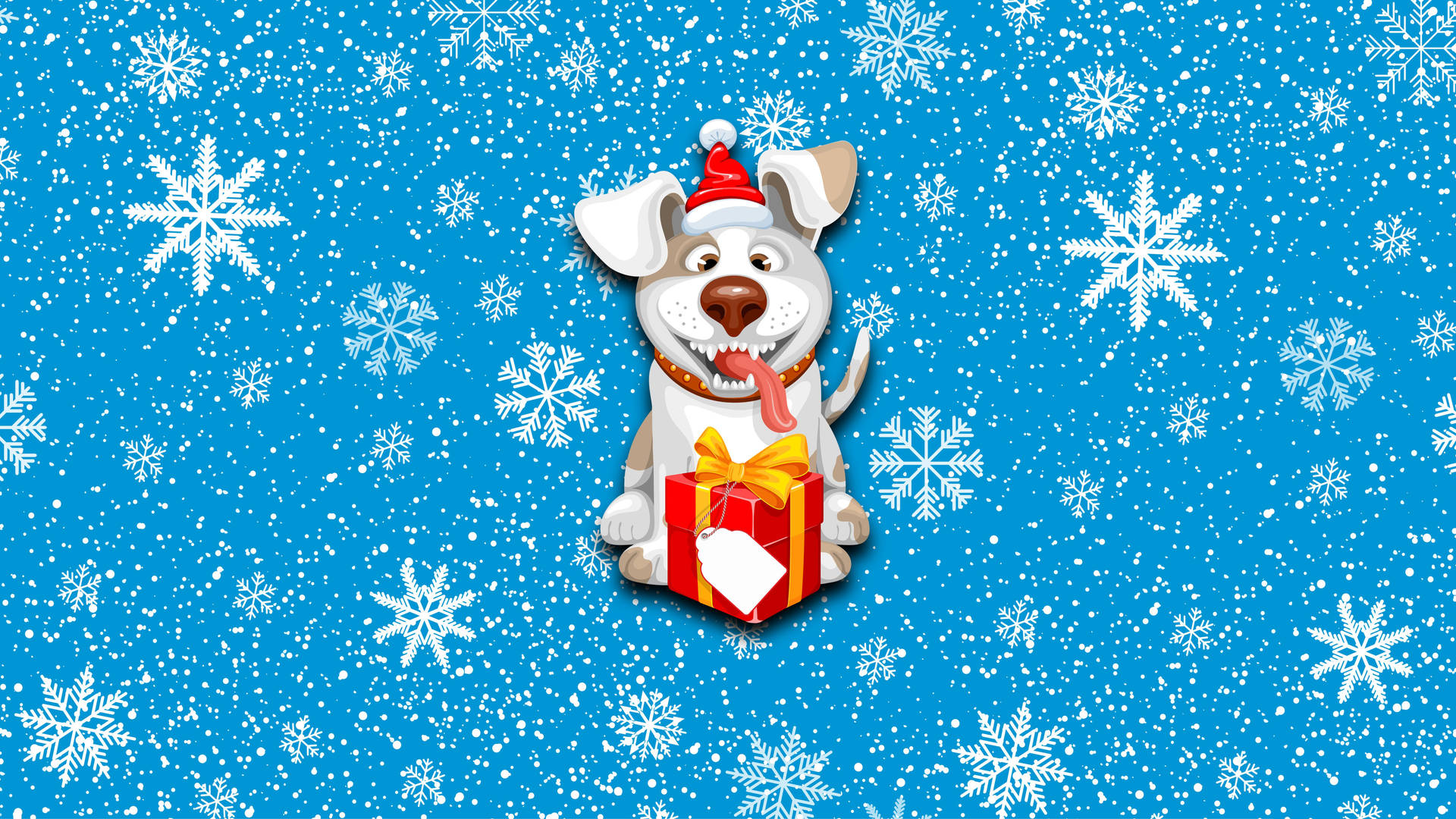 8k Christmas Dog Background
