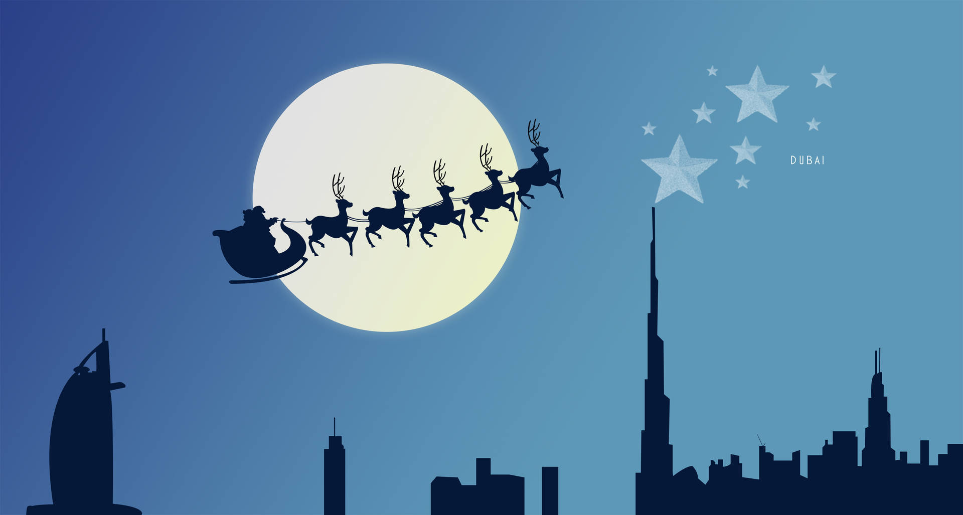 8k Christmas In Dubai City Background