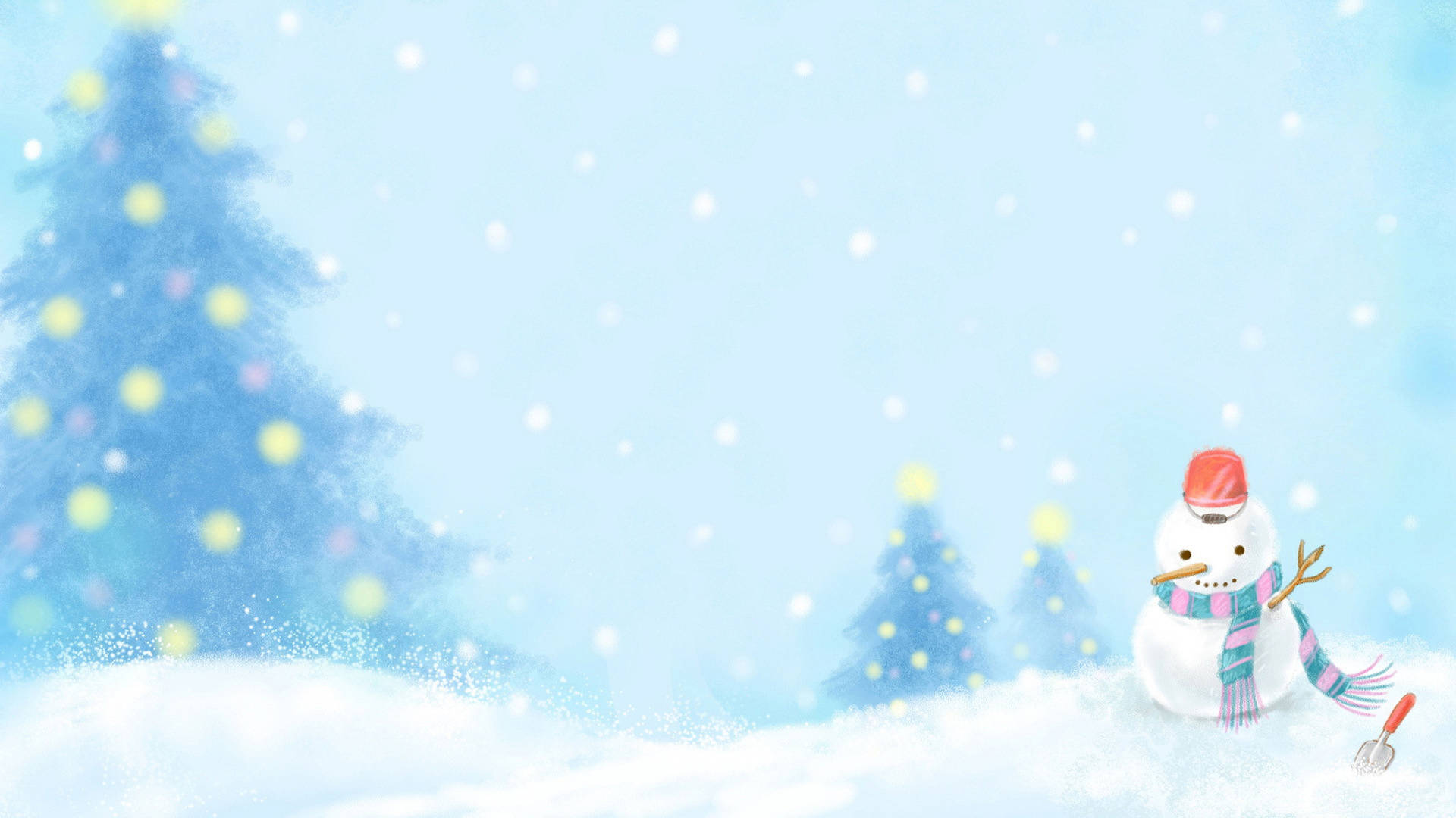 8k Christmas Snowman Winter