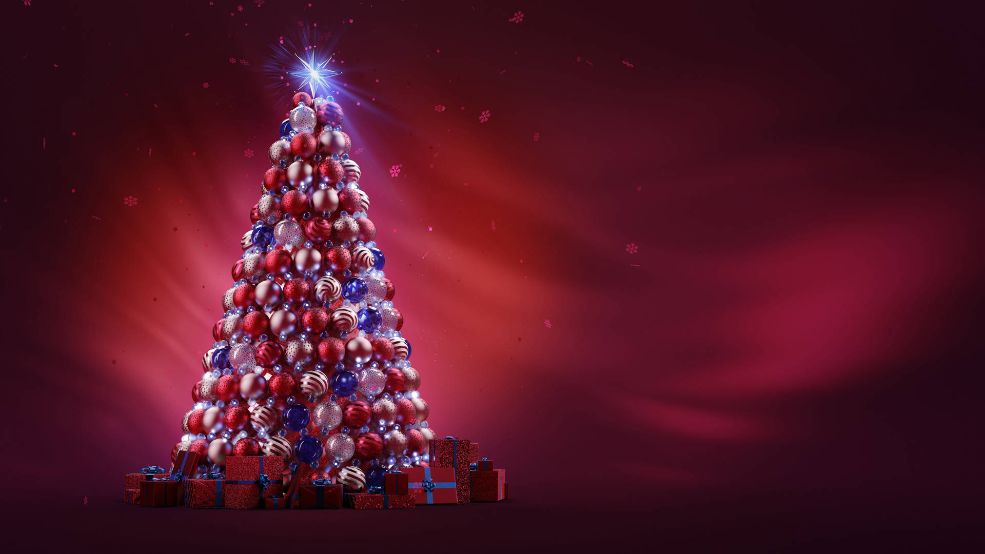 8k Christmas Tree Ball Background