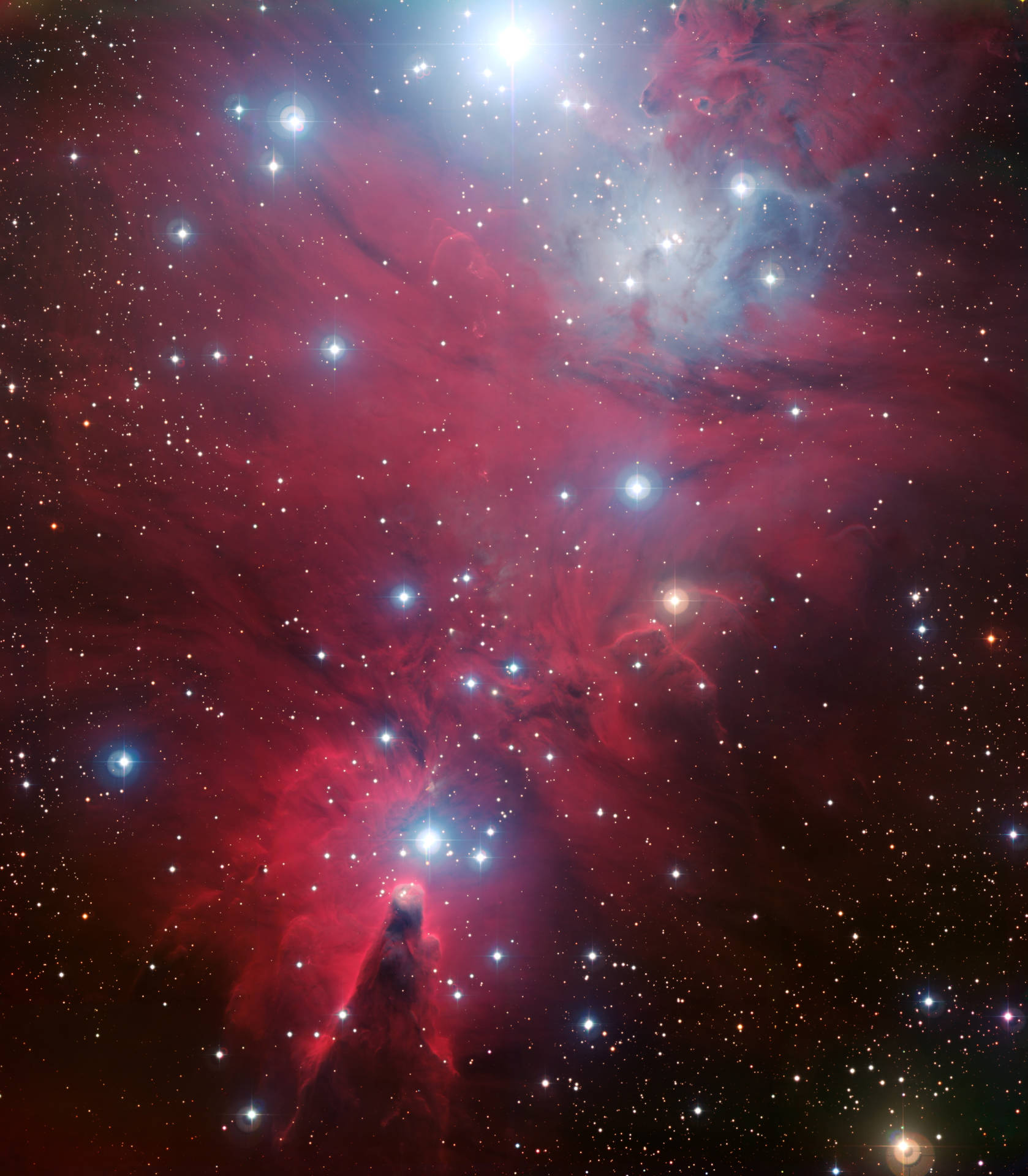 8k Christmas Tree Nebula Background