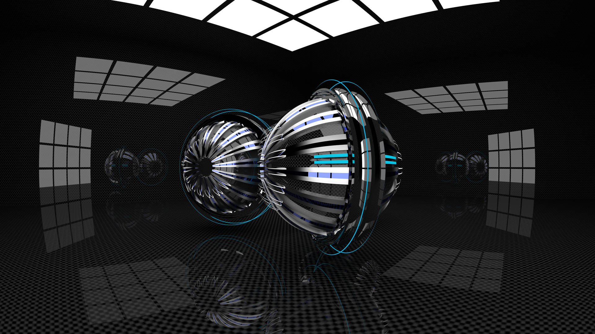 8k Desktop Mechanical Spheres