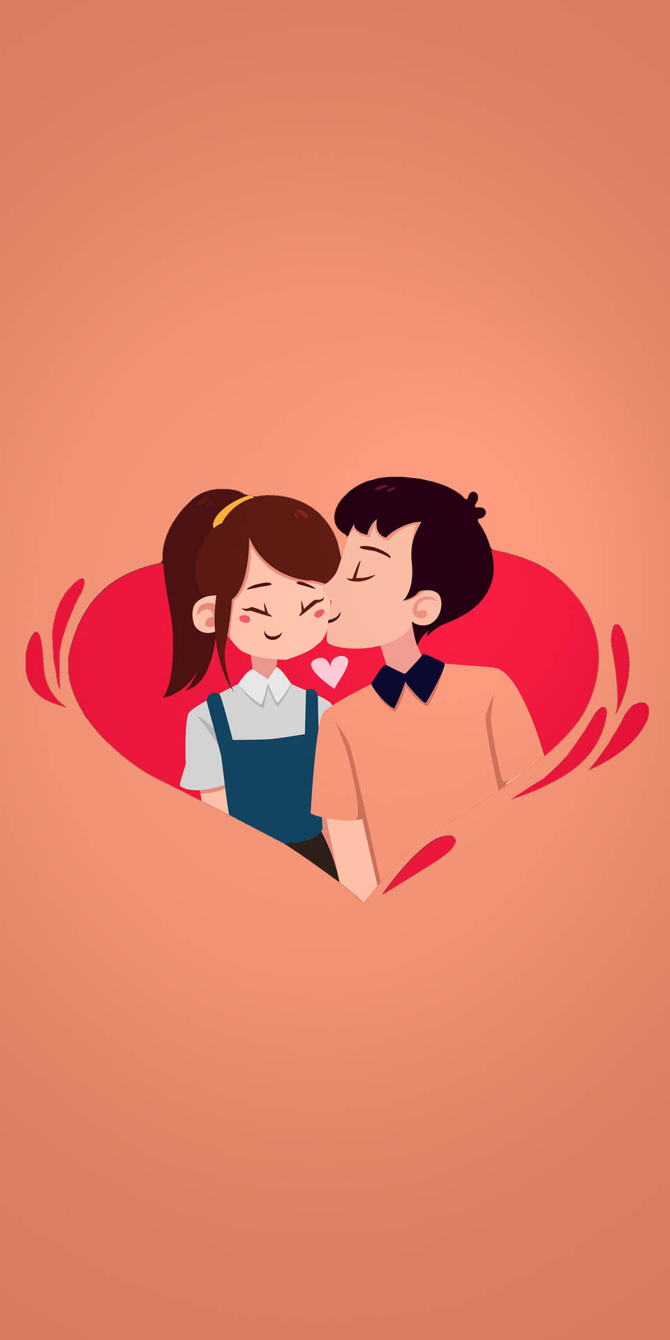 8k Iphone Cute Couple Kiss Background