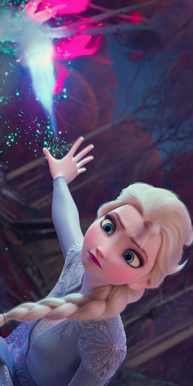 8k Iphone Elsa In Frozen Background