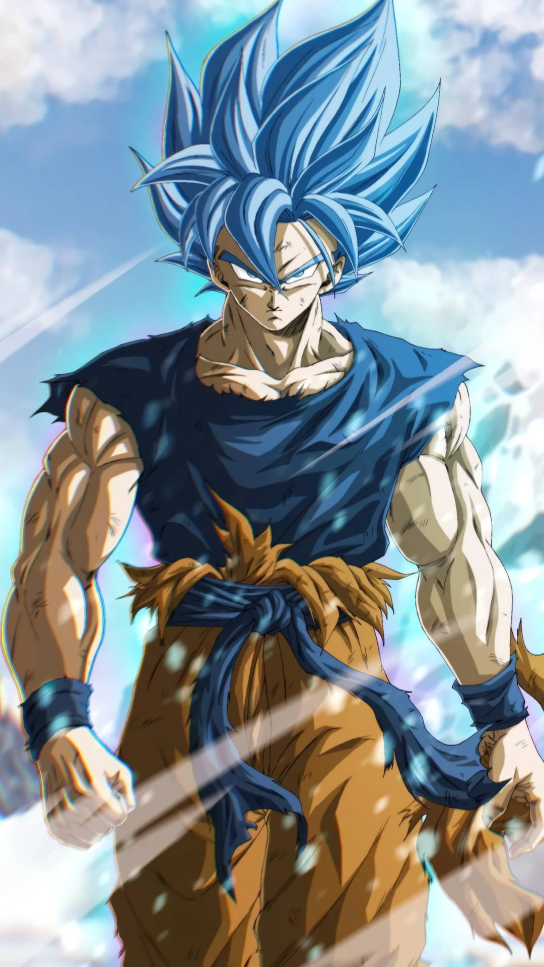 8k Iphone Goku With Blue Hair Background