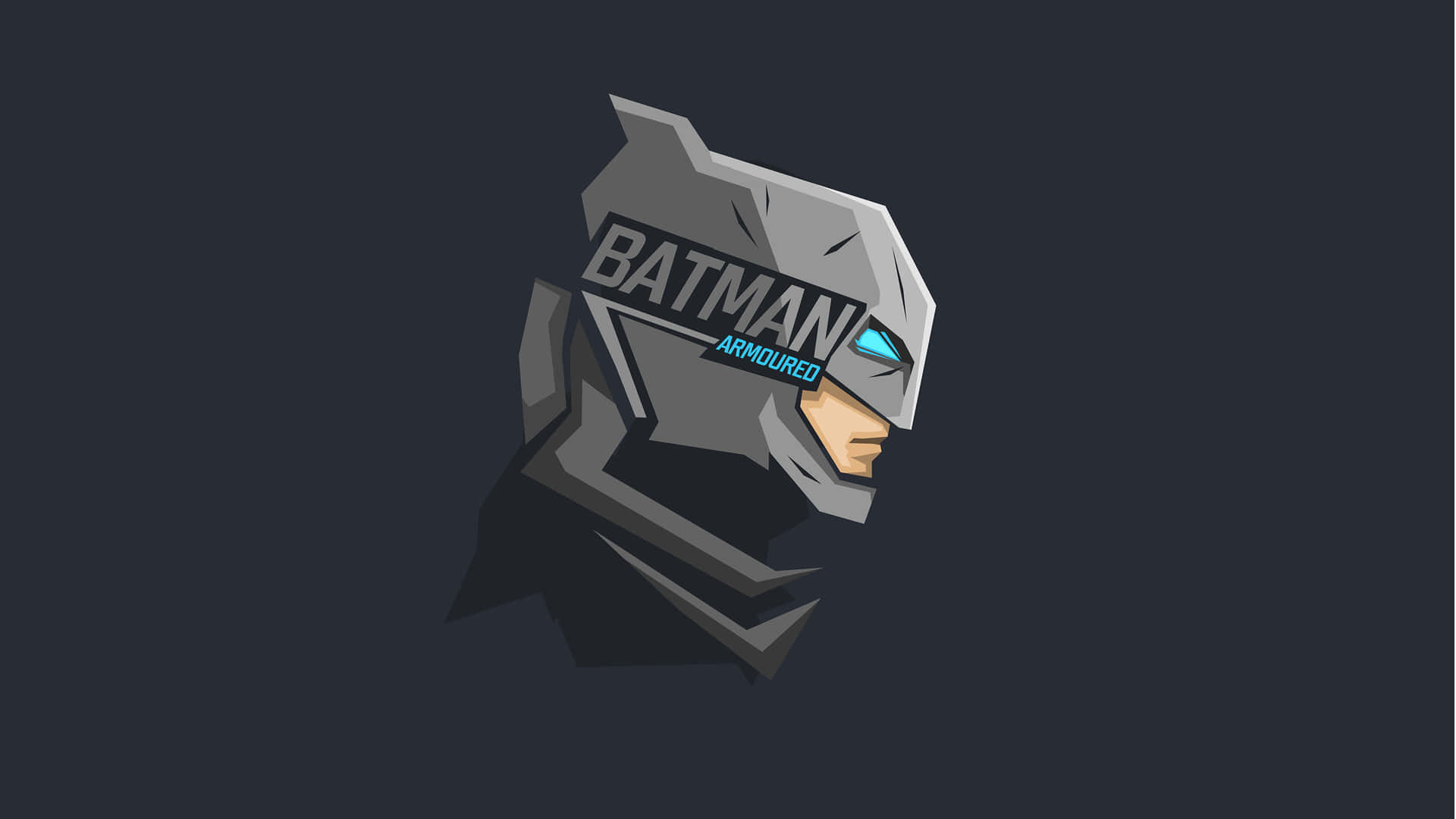 8k Minimalist Batman Helmet Background