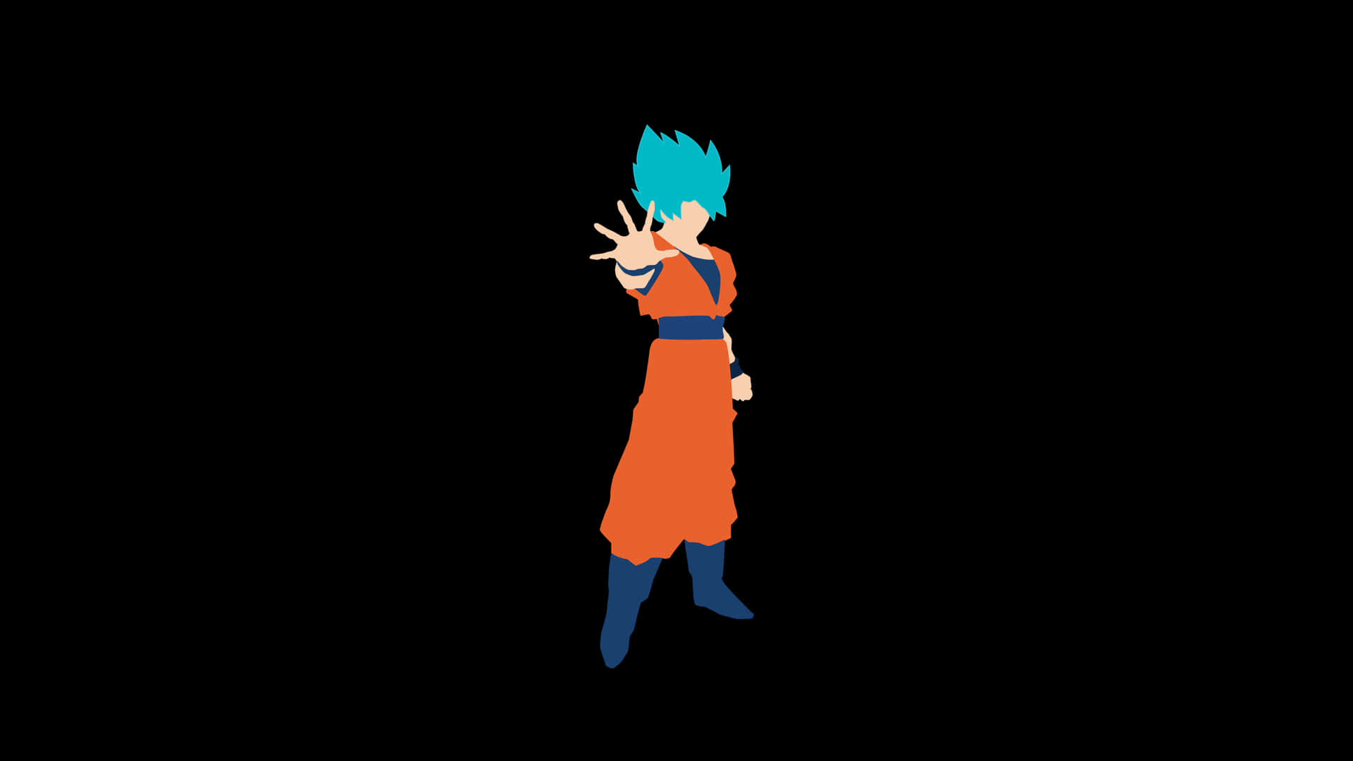 8k Minimalist Goku Dragon Ball Z Background