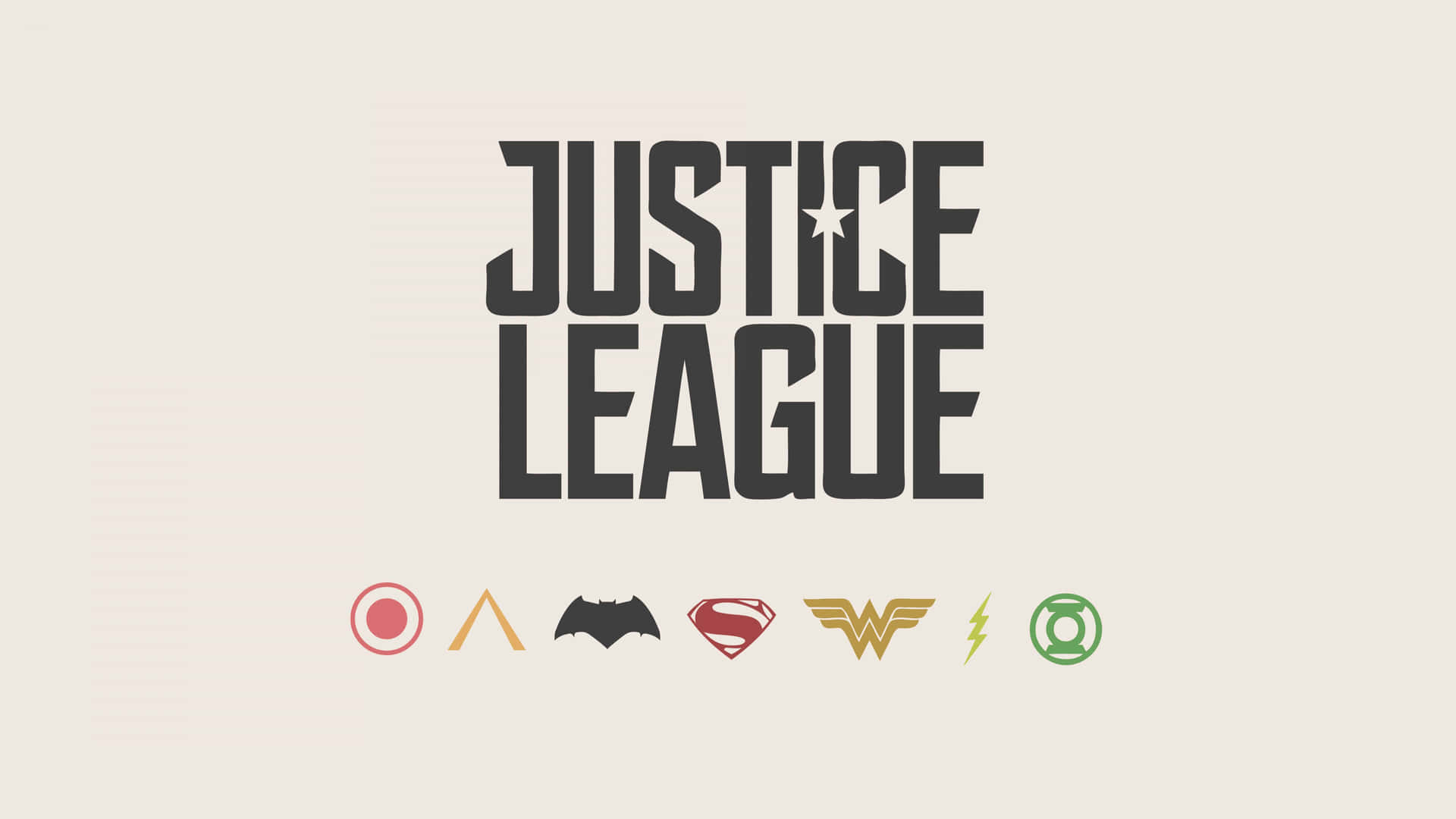 8k Minimalist Justice League Logos Background