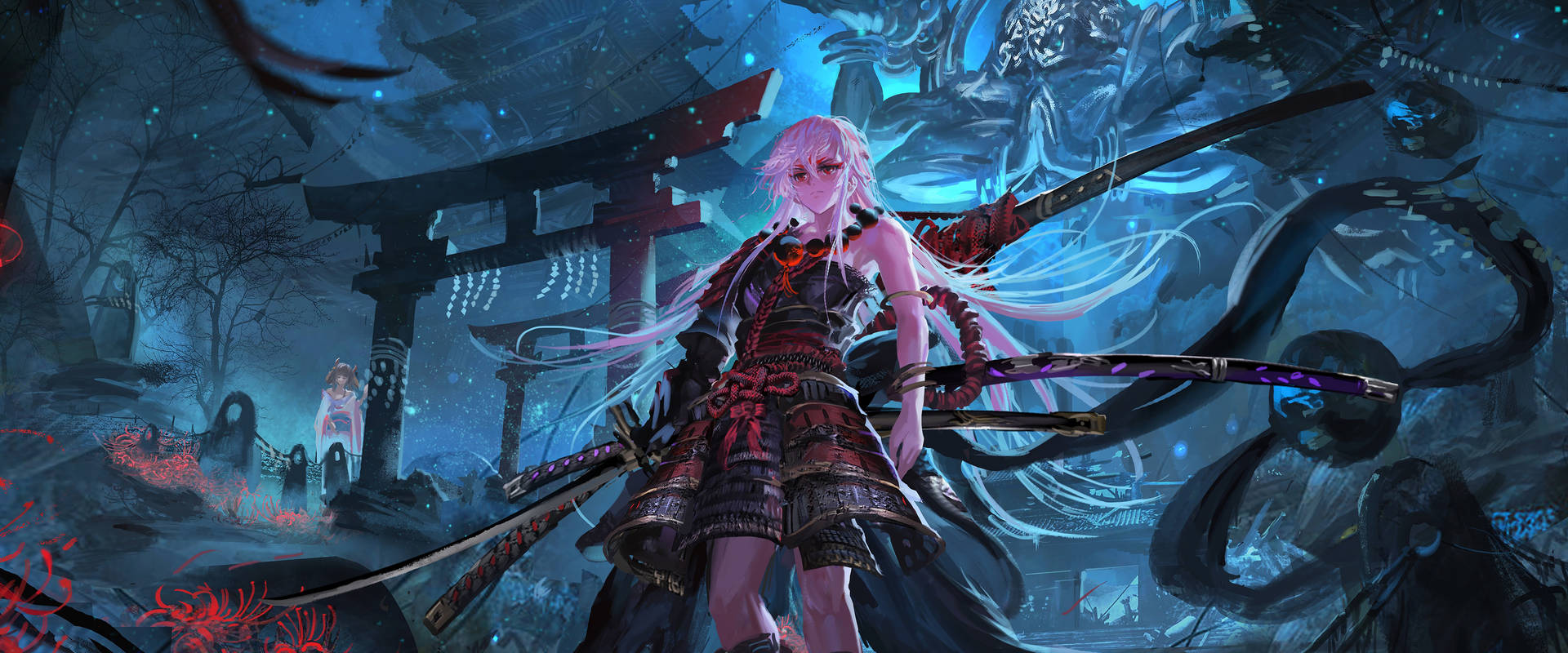 8k Samurai Anime Girl