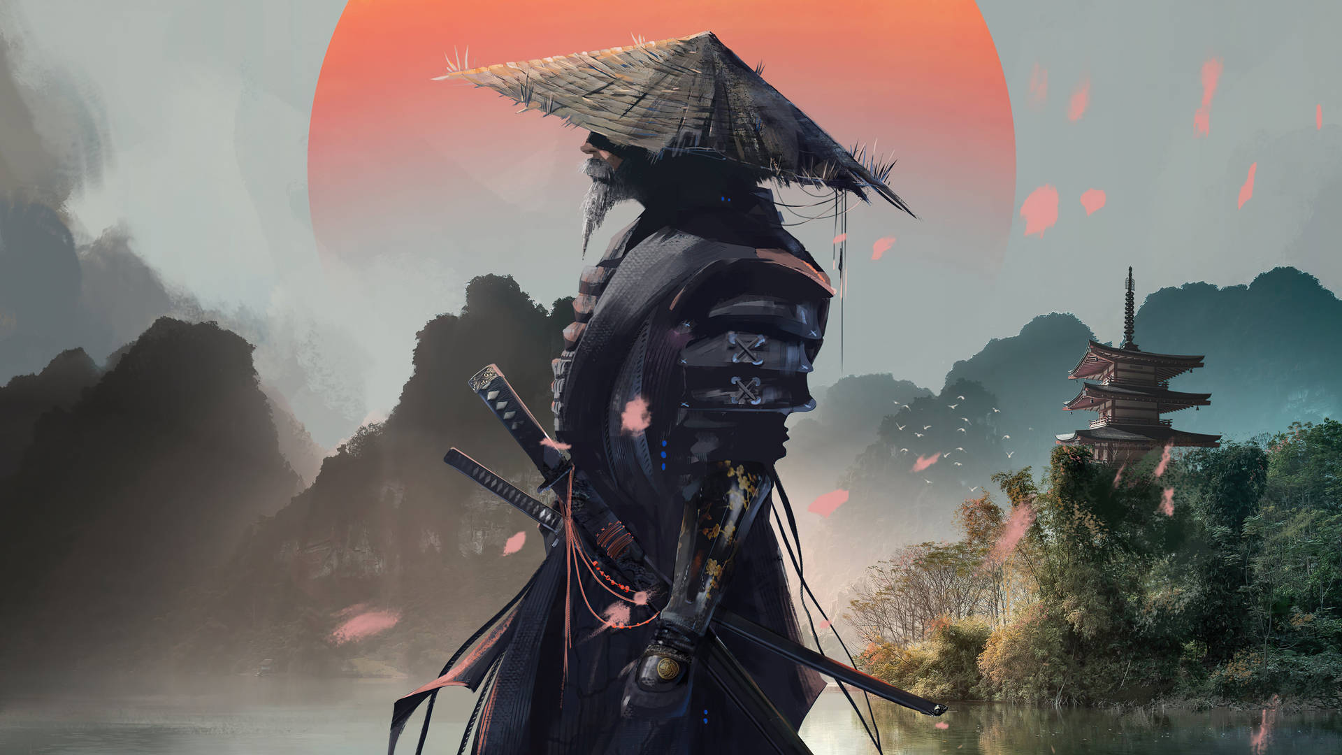 8k Samurai Graphic Art