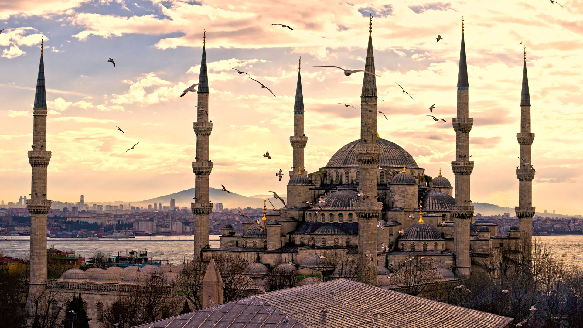 8k Ultra Hd Istanbul Blue Mosque Background