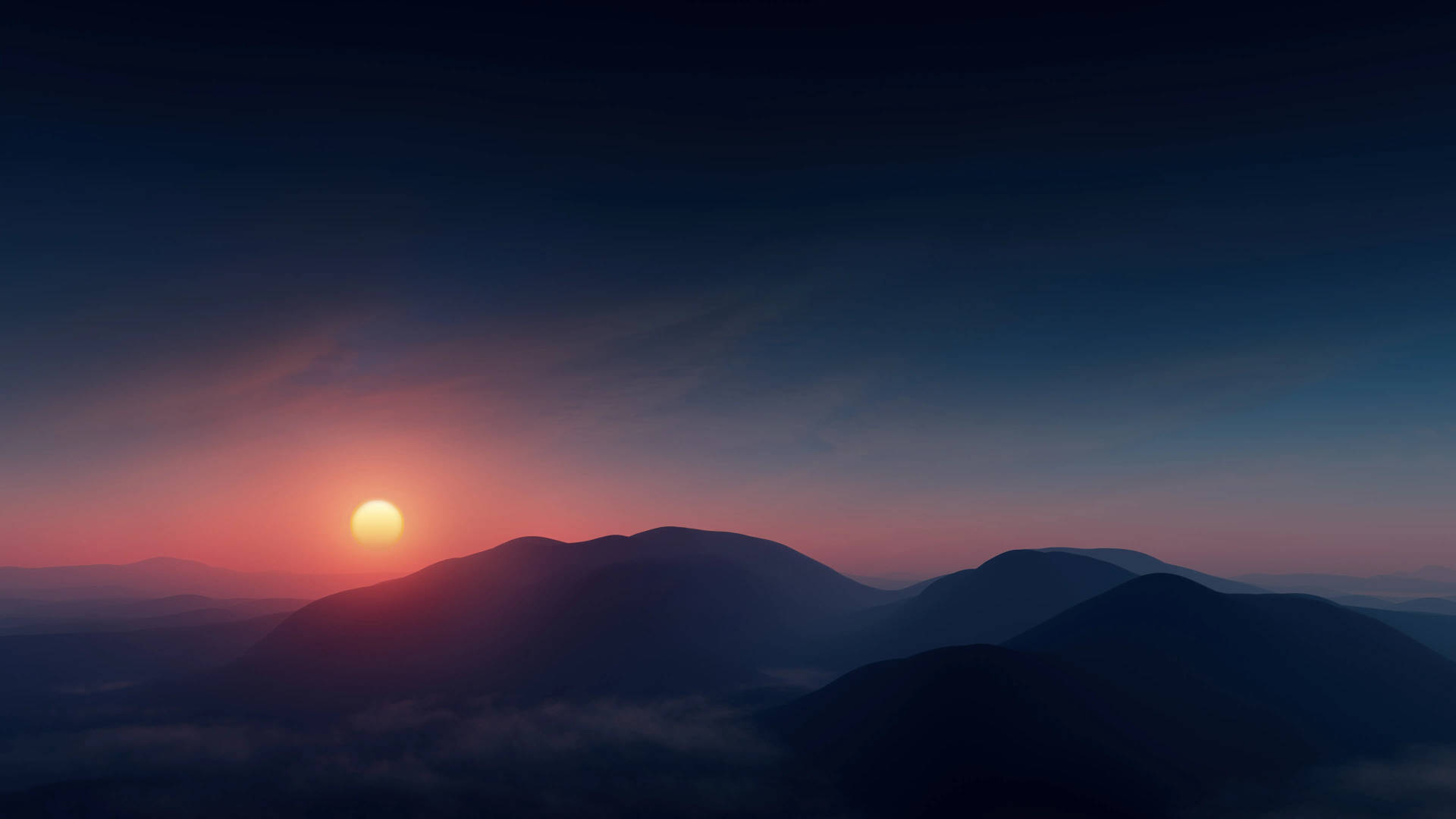 8k Ultra Hd Nature Blue Mountain Sunset Background