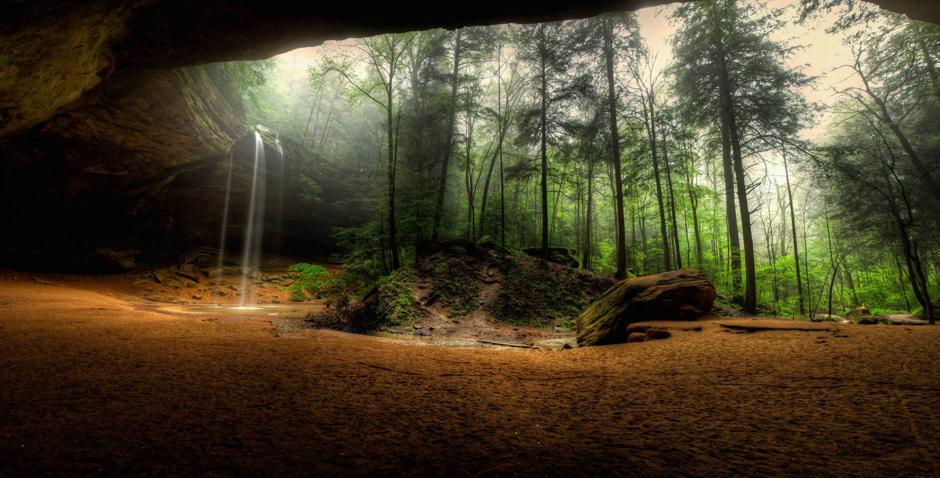 8k Ultra Hd Nature Mountain Grotto Background