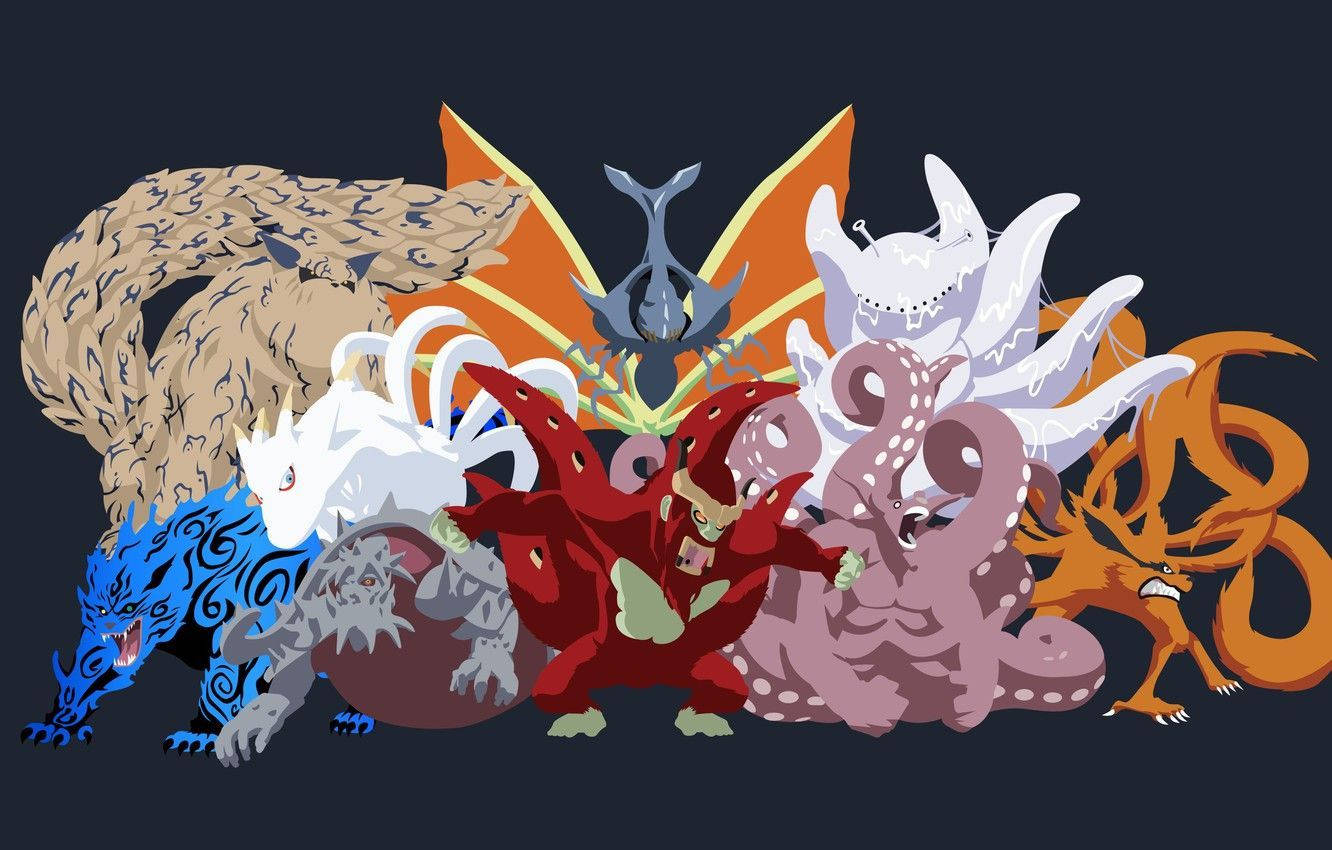 9 Tailed Beast Naruto Characters Background
