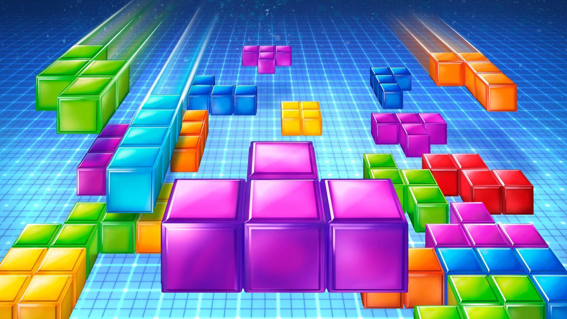 90's Tetris Game Background