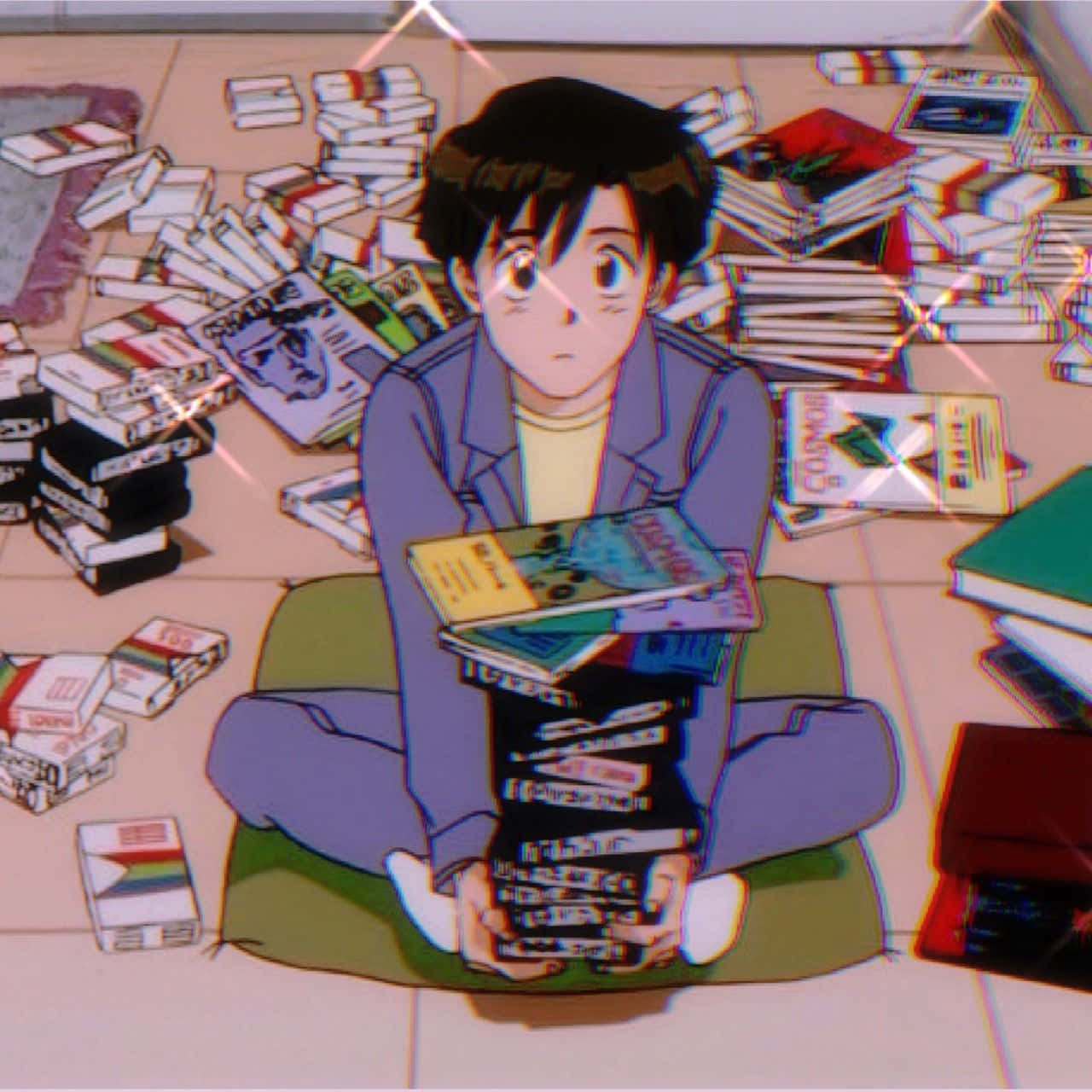 90s Anime Aesthetic Boy And Room Background