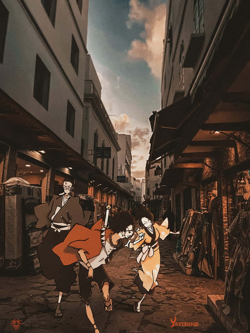 90s Anime Aesthetic Samurai Champloo Background