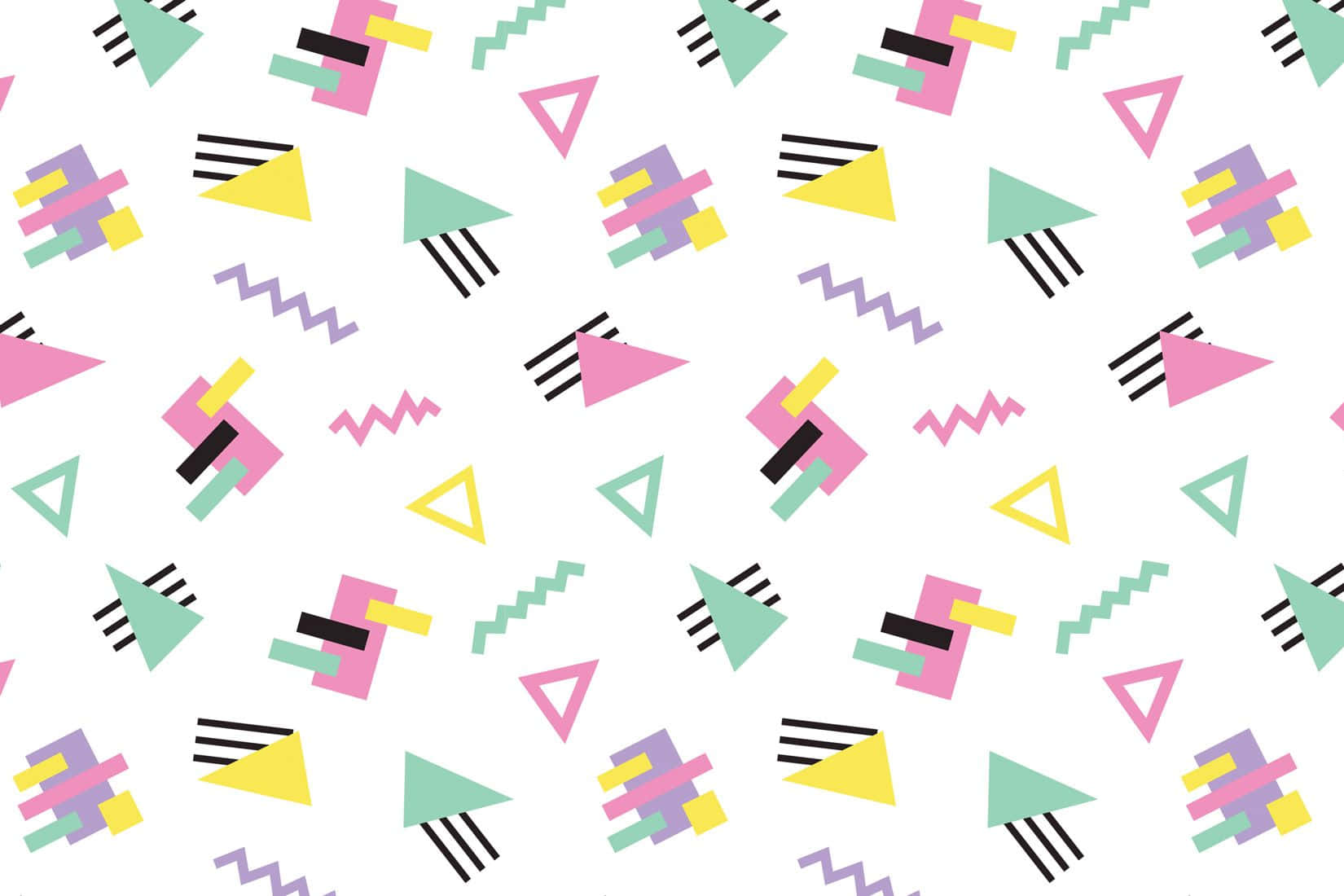 90s Style Geometric Shapes Background