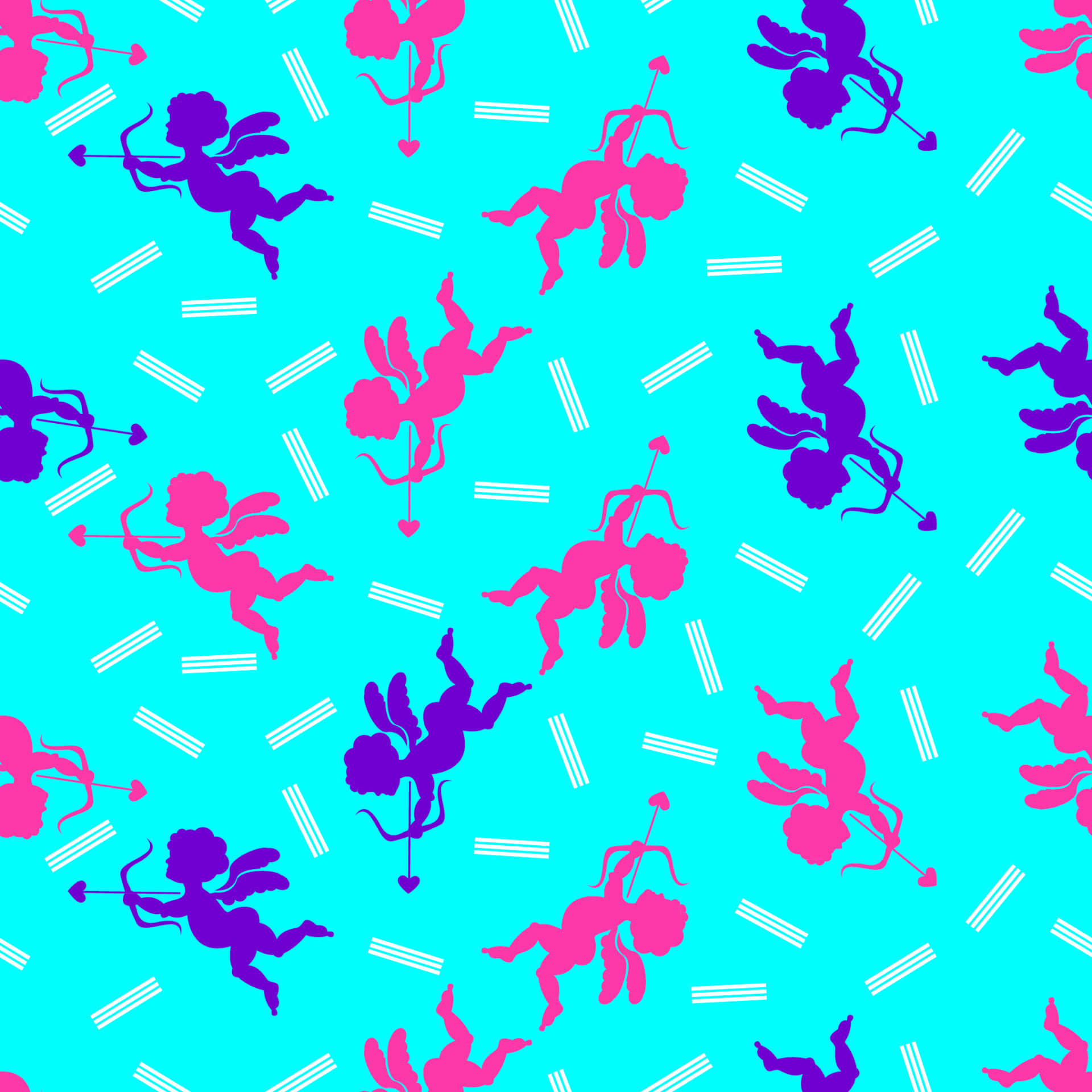 90s Style With Cherubs Background