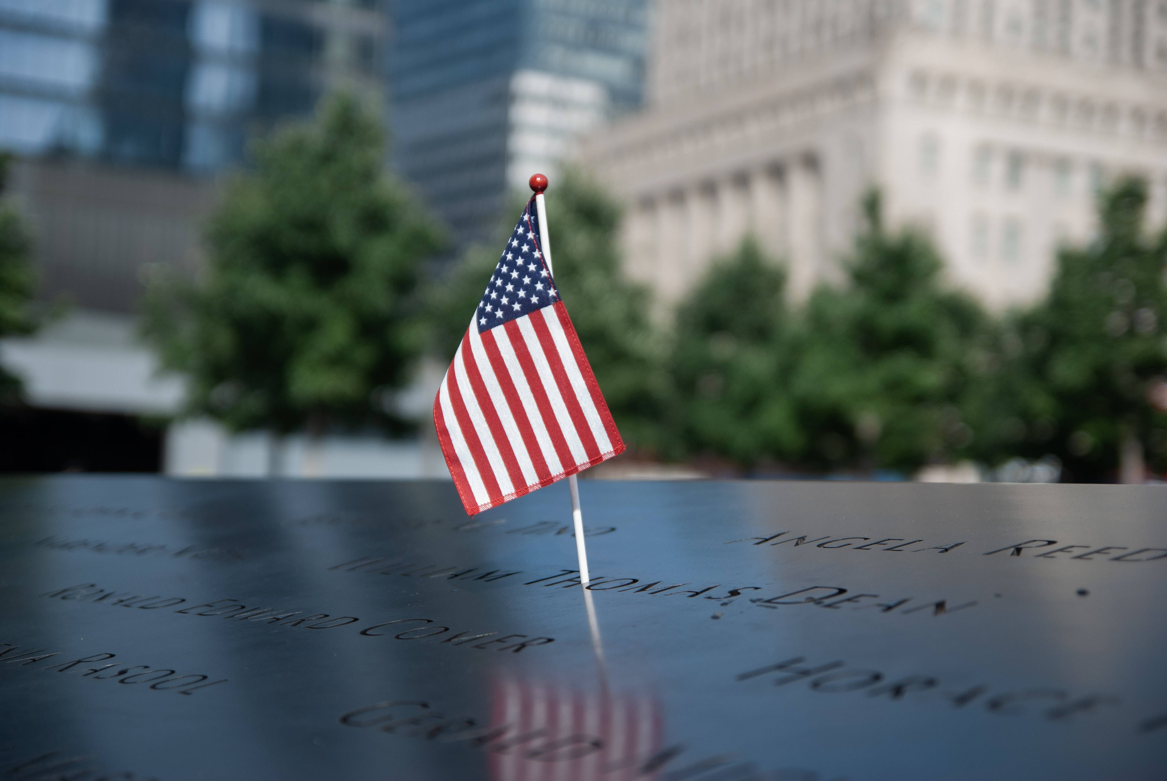 911 Memorial Mini American Flag Background