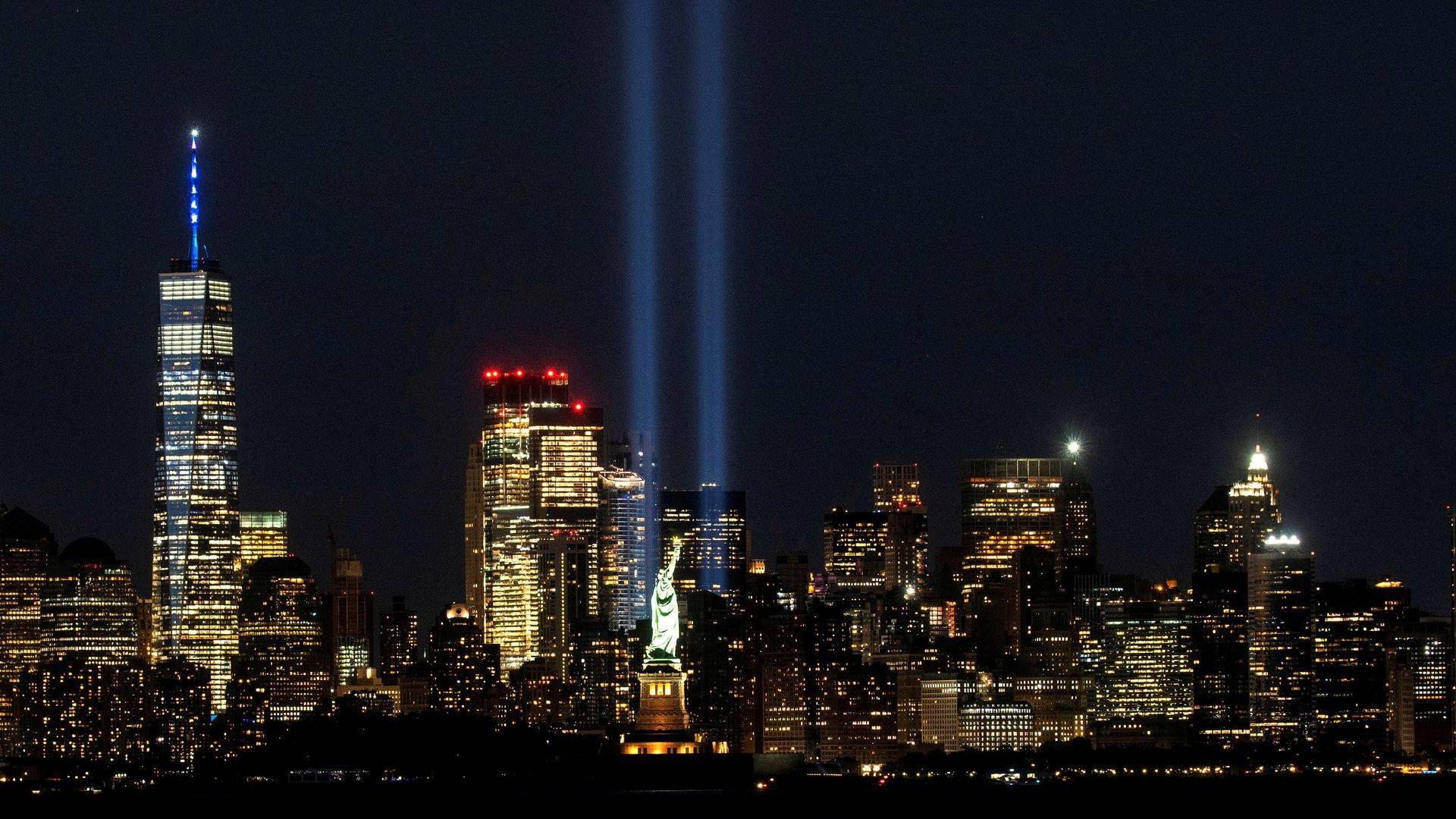 911 Memorial Tribute In Light Background