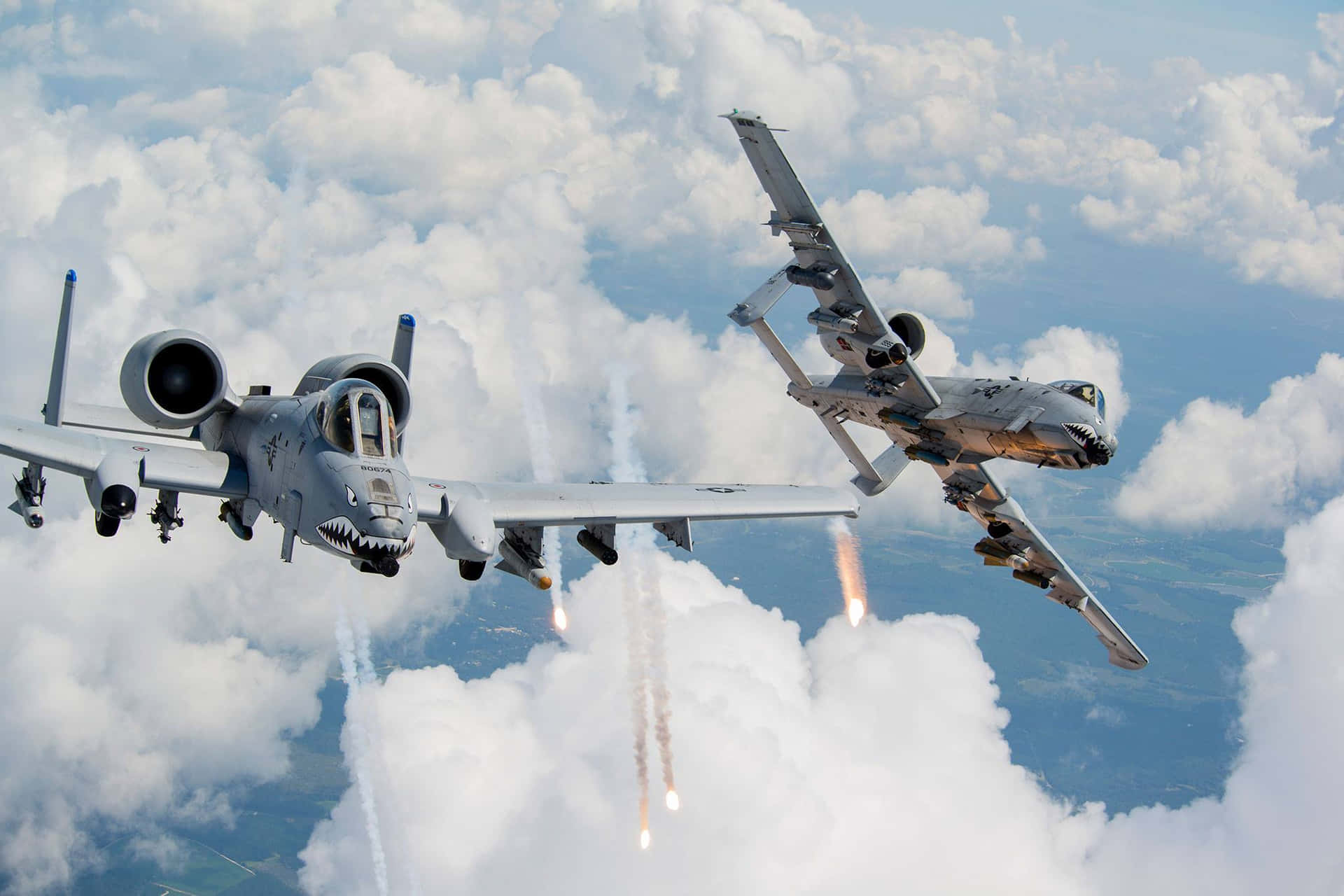 A 10 Warthog Fighter Jets Background