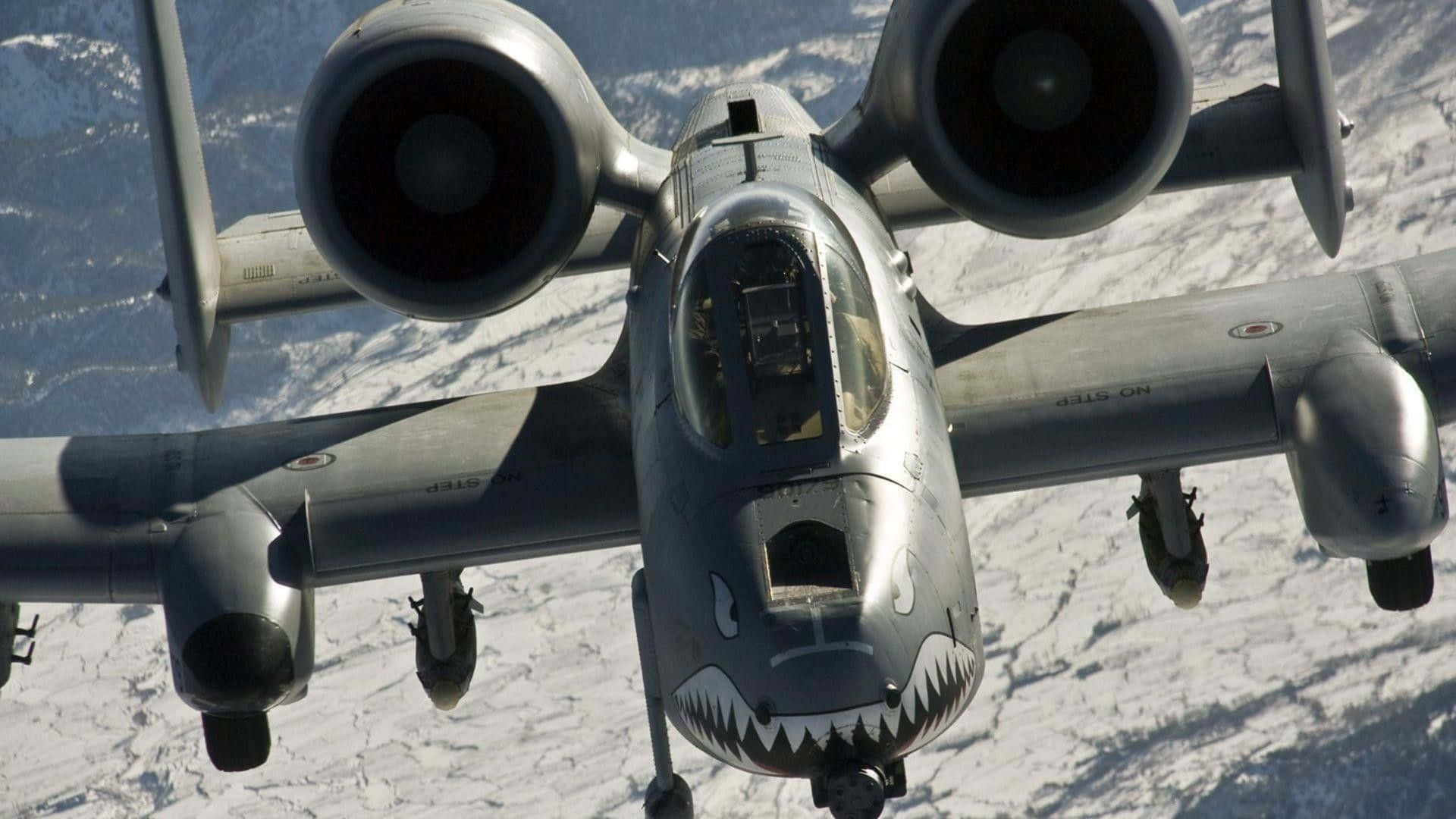 A 10 Warthog In Flight Background