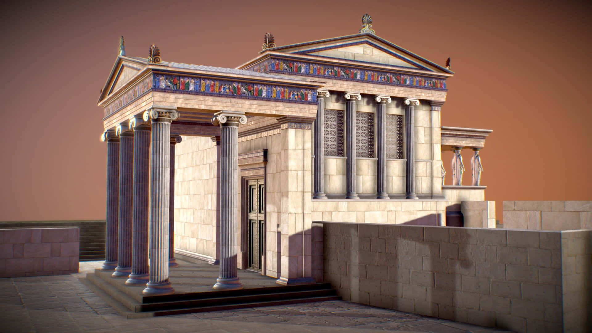 A 3d Model Design Of Erechtheion