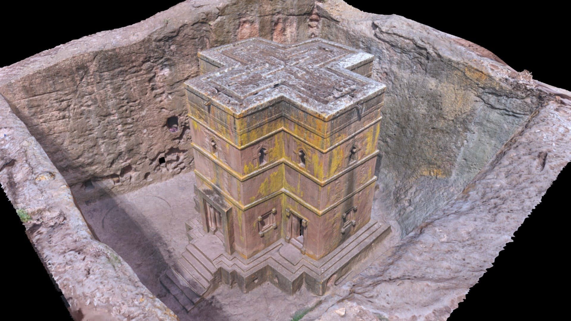 A 3d Model Of Beta Giorgis Lalibela Background