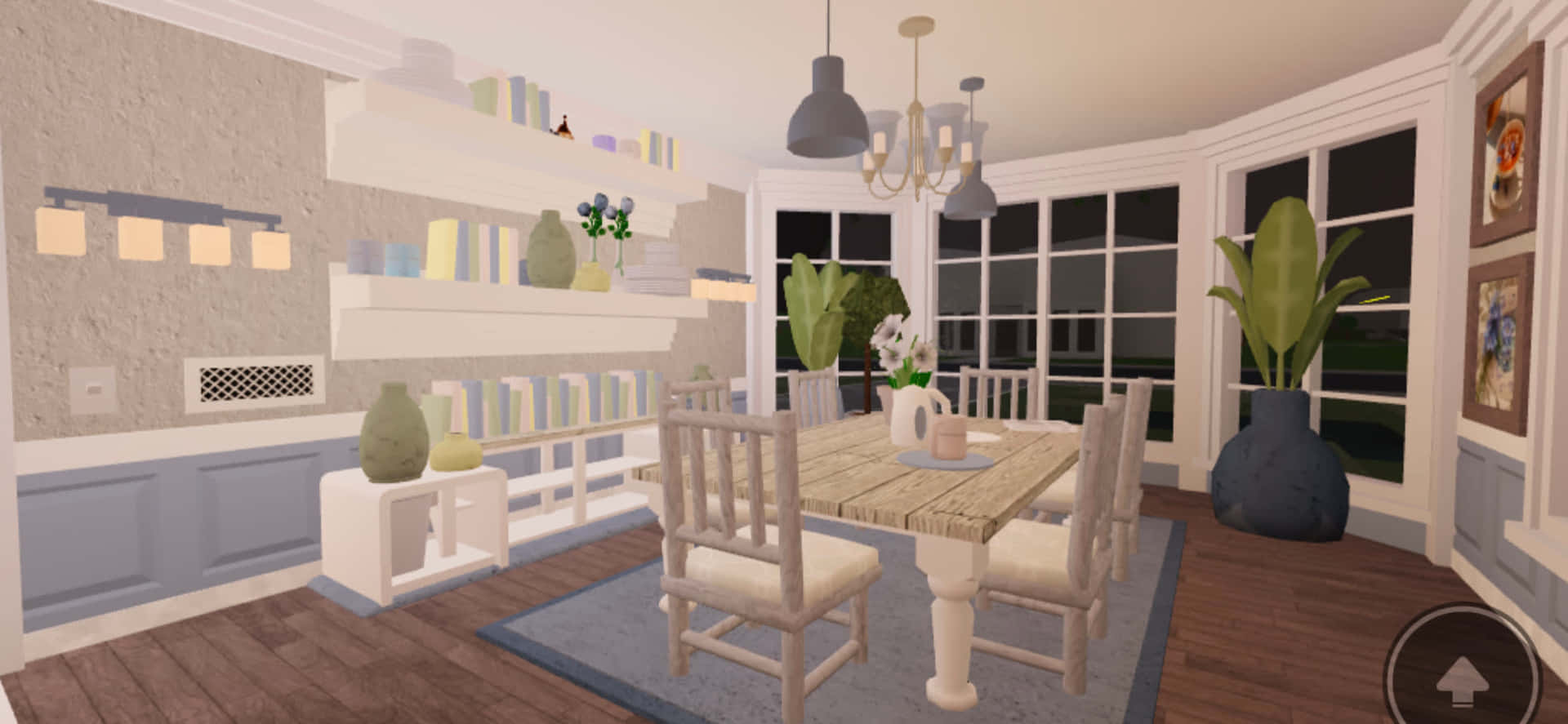 A 3d Rendering Of A Living Room