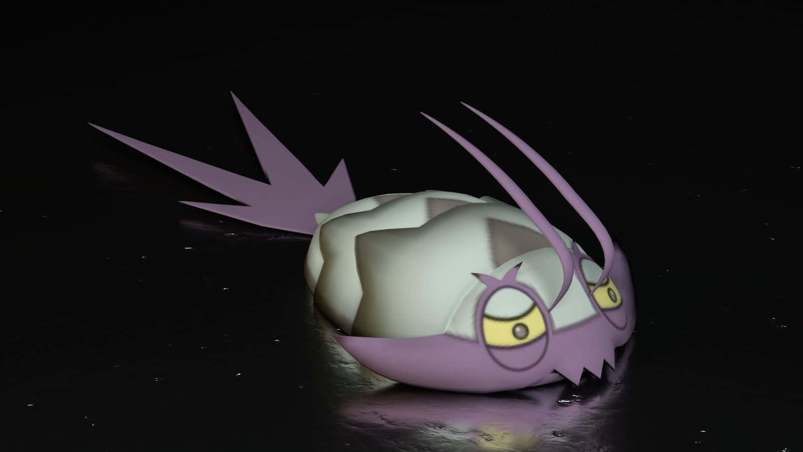 A 3d Rendering Of Wimpod, The Turn Tail Pokemon Background