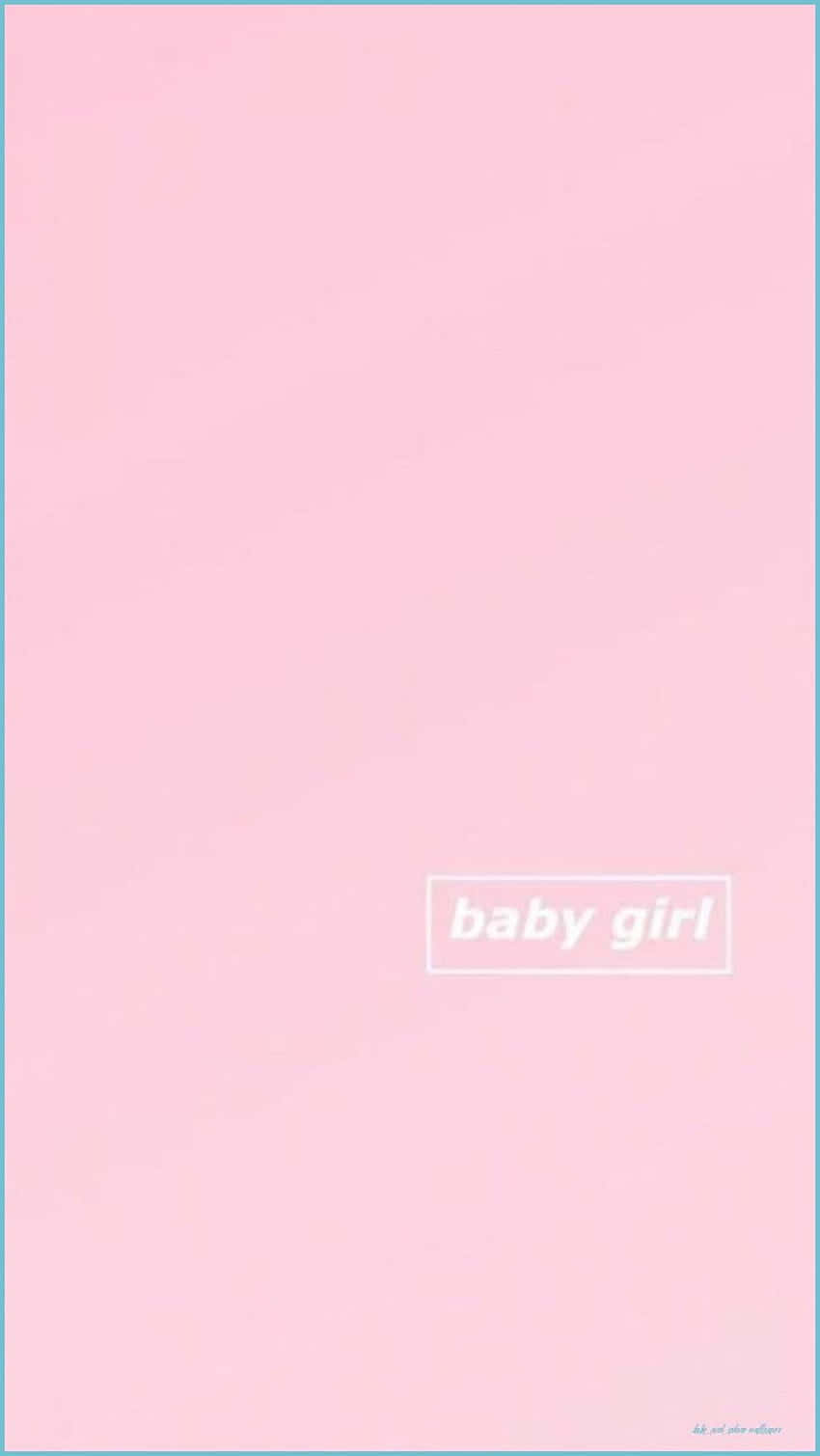 A Baby Girl Dressed In Pink Showing Off Her Sweet Smile. Background