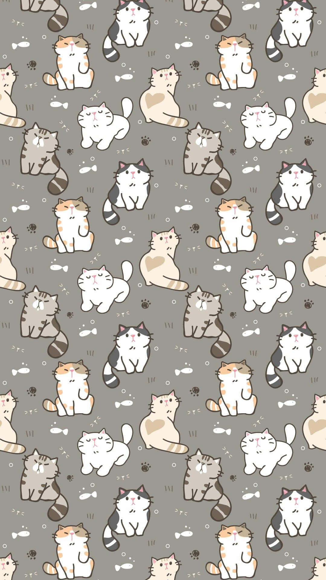 A Background Covered With Cute Cat Pattern To Brighten Your Day! Background