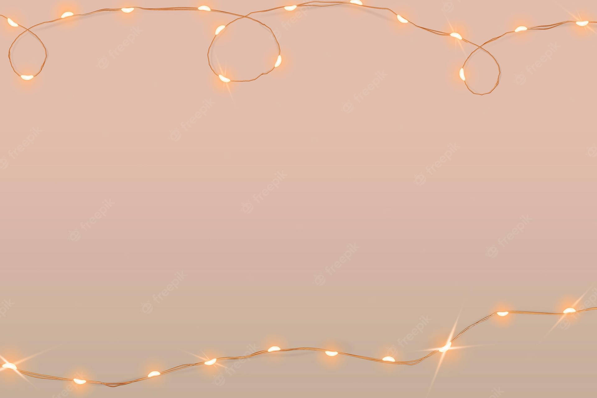 A Background With String Lights On A Beige Background Background