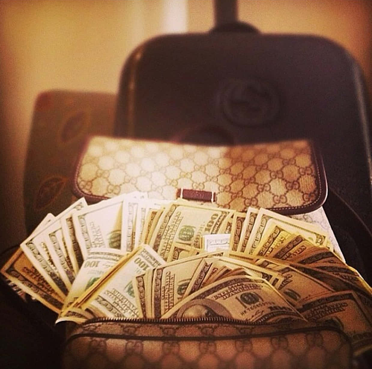 A Bag With Money In It Background