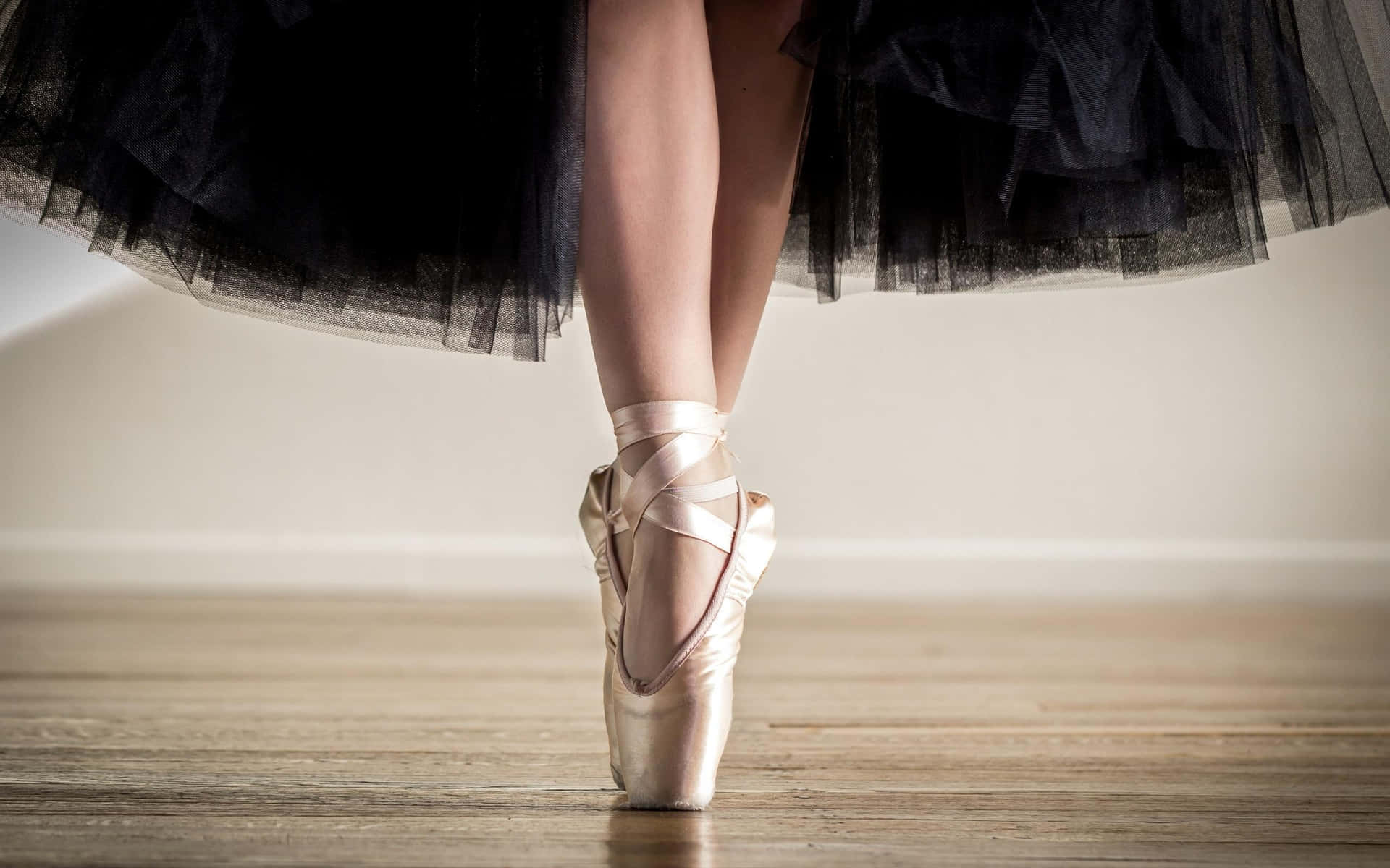 A Ballet Dancer's Feet In A Tutu