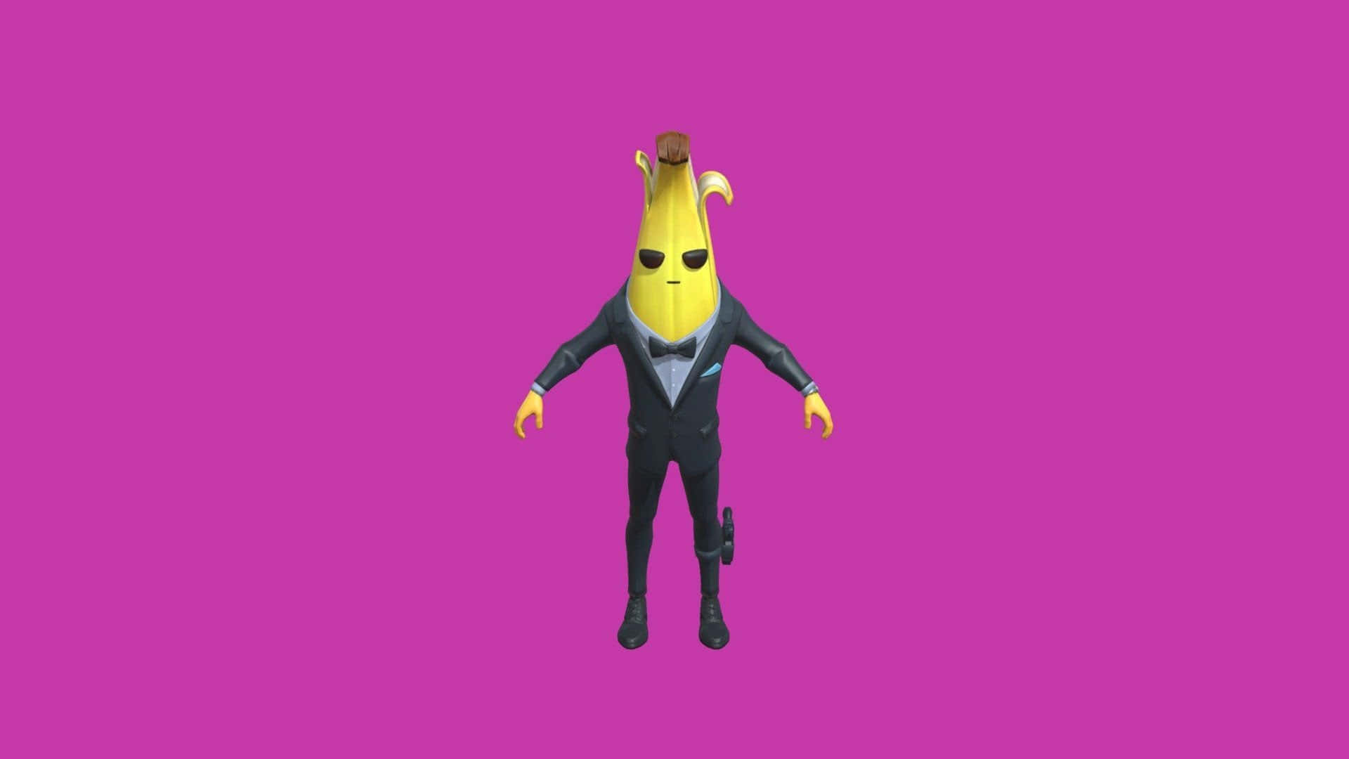 A Banana Dressed In A Suit And Tie Background