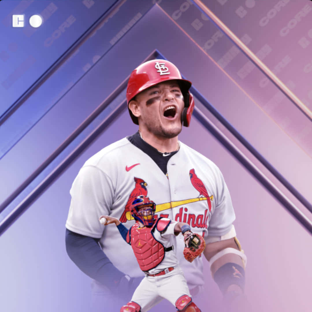 A Baseball Player Is Holding A Bat Background